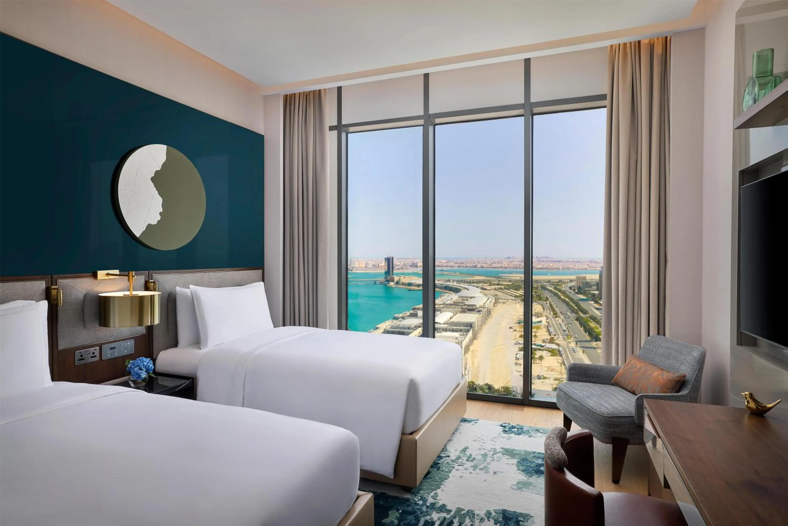 Bed in Conrad Bahrain Financial Harbour