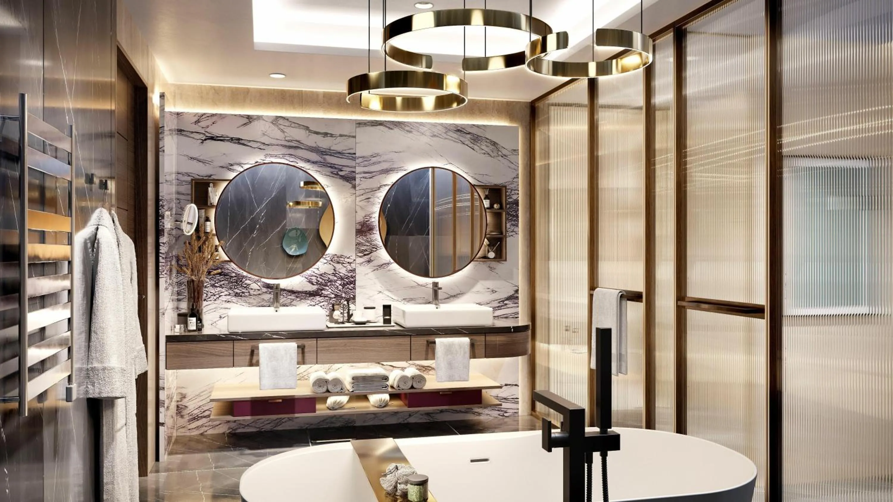 Bathroom in Conrad Bahrain Financial Harbour