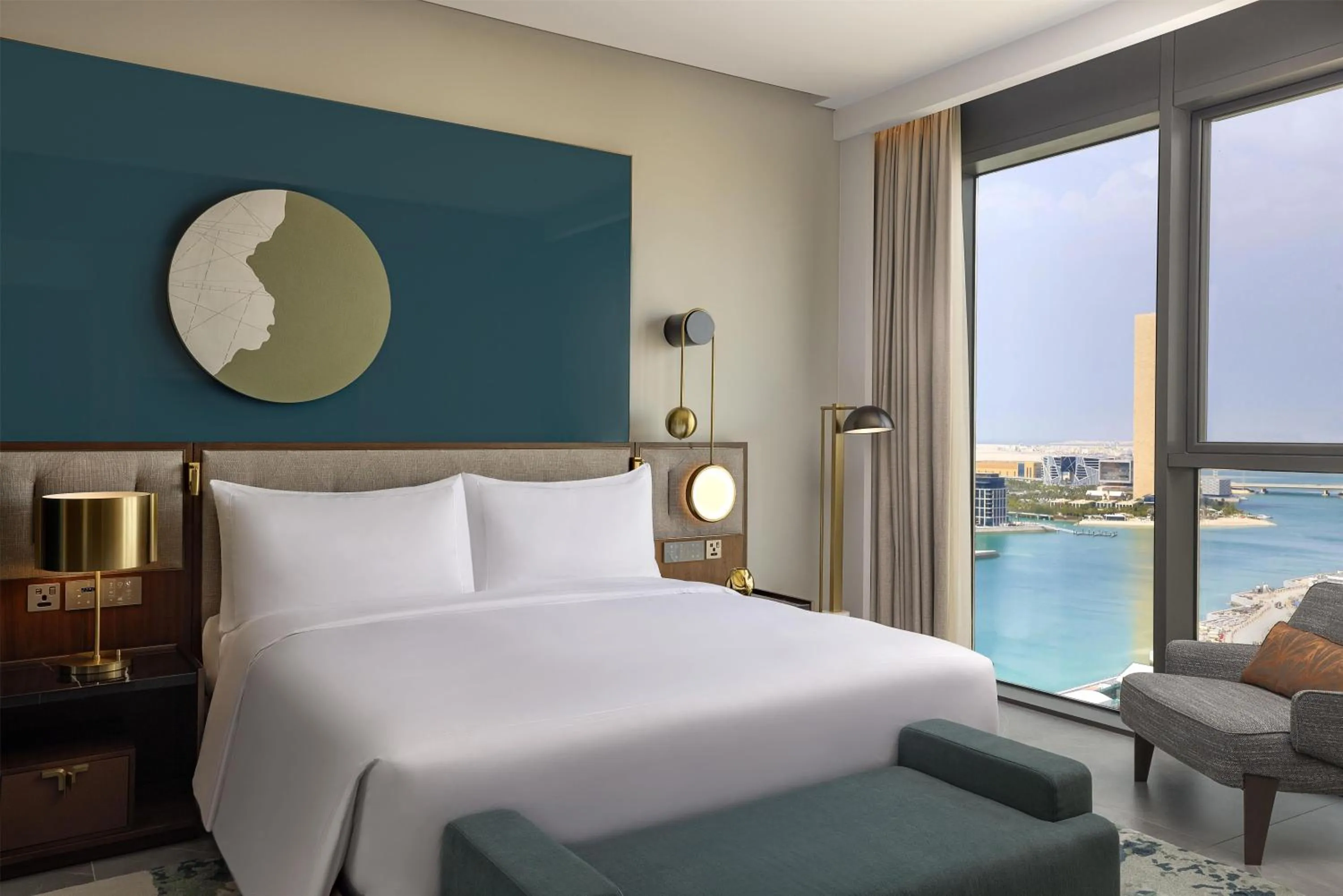 Bed in Conrad Bahrain Financial Harbour