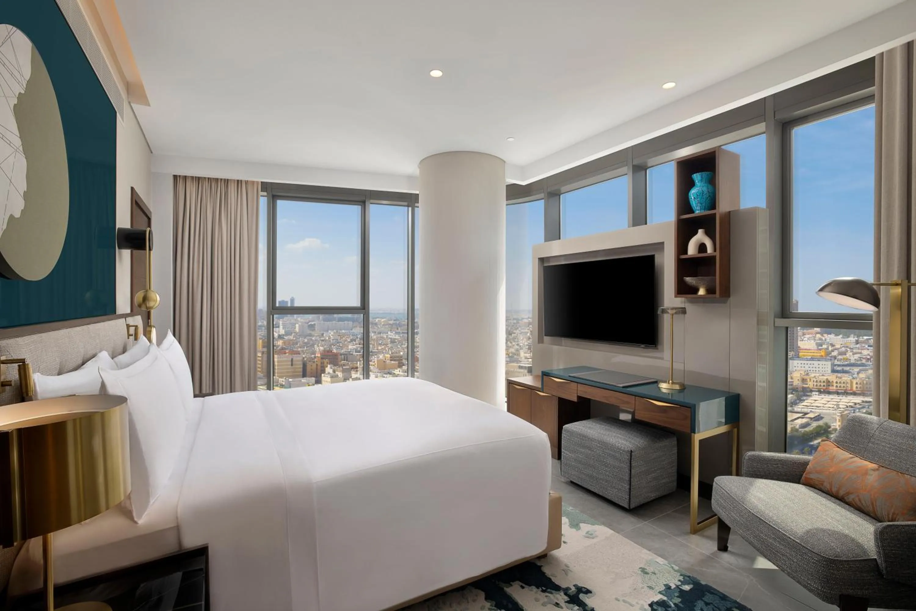 Bed in Conrad Bahrain Financial Harbour