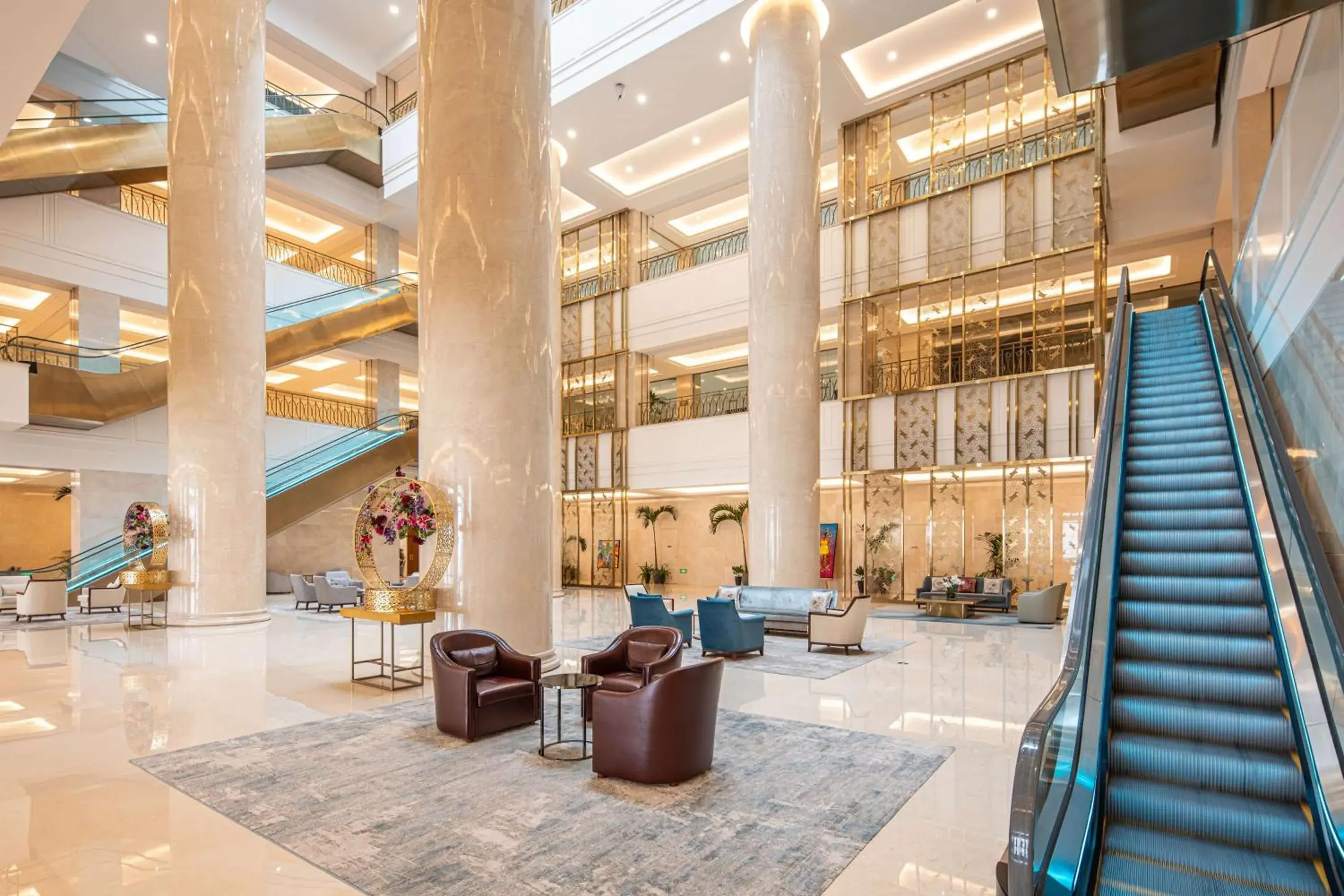 Lobby or reception in Hilton Brazzaville Les Tours Jumelles Hotel & Residences Lobby or reception in Hilton Brazzaville Les Tours Jumelles Hotel & Residences