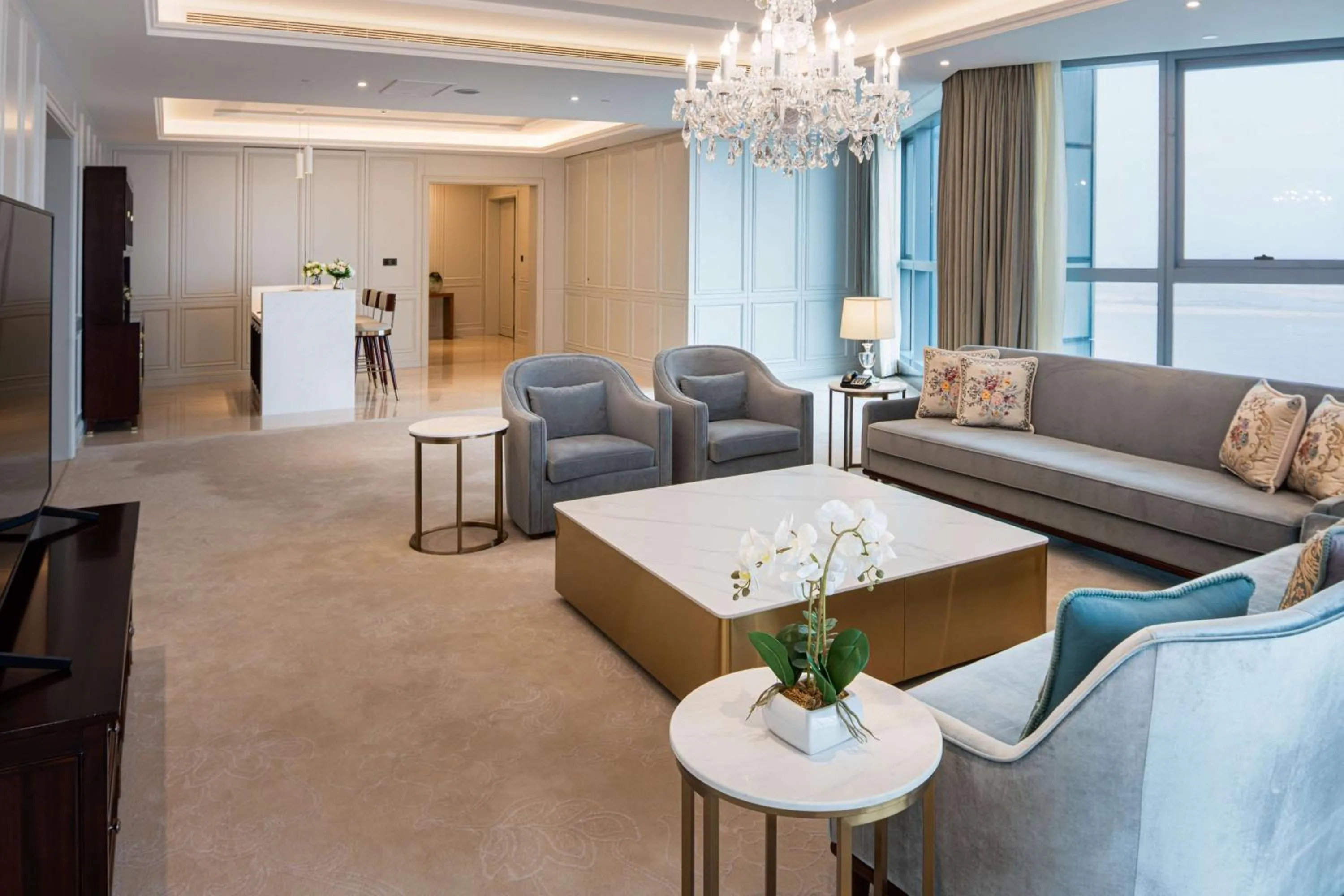 Living room in Hilton Brazzaville Les Tours Jumelles Hotel & Residences