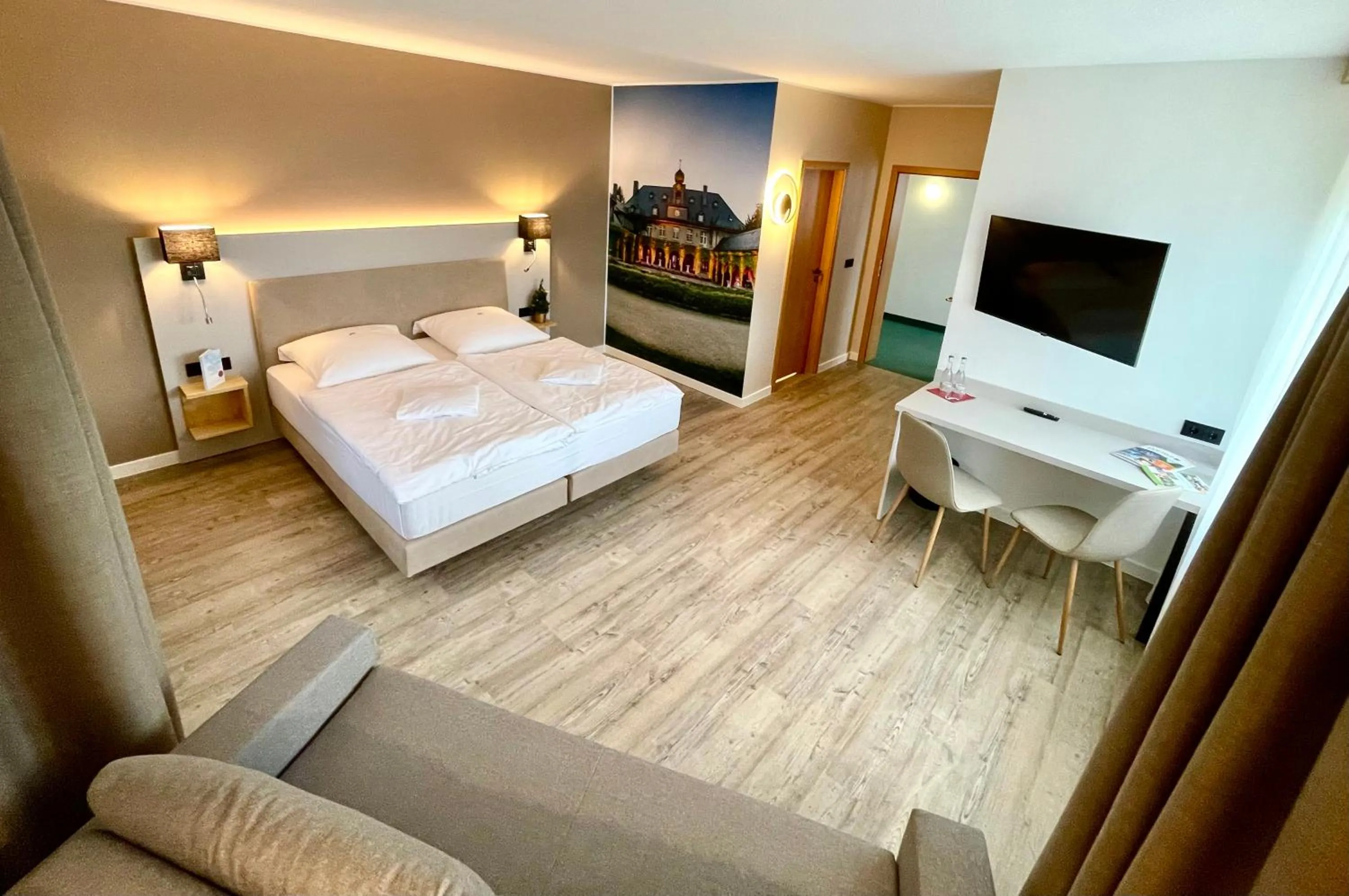 Photo of the whole room, Bed in Hotel & Restaurant Bergfried