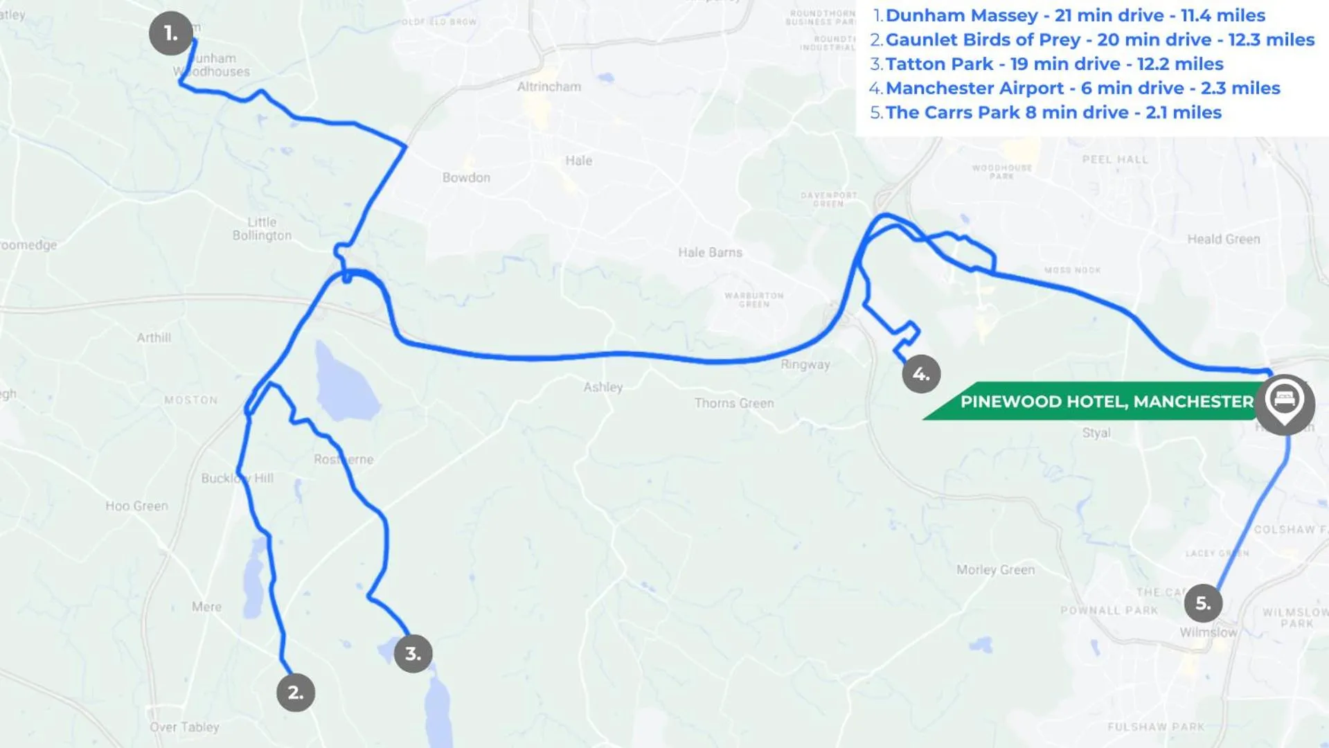 Location in Best Western Plus Pinewood Manchester Airport-Wilmslow Hotel