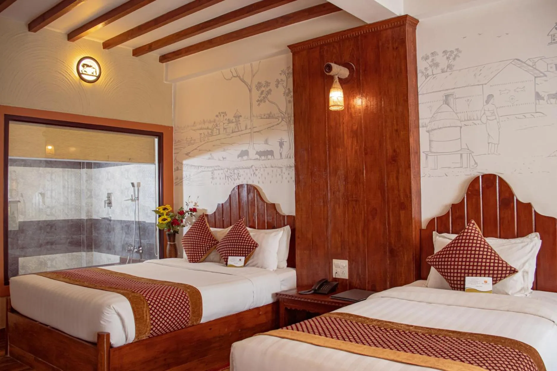 Bed in Hotel Jungle Crown