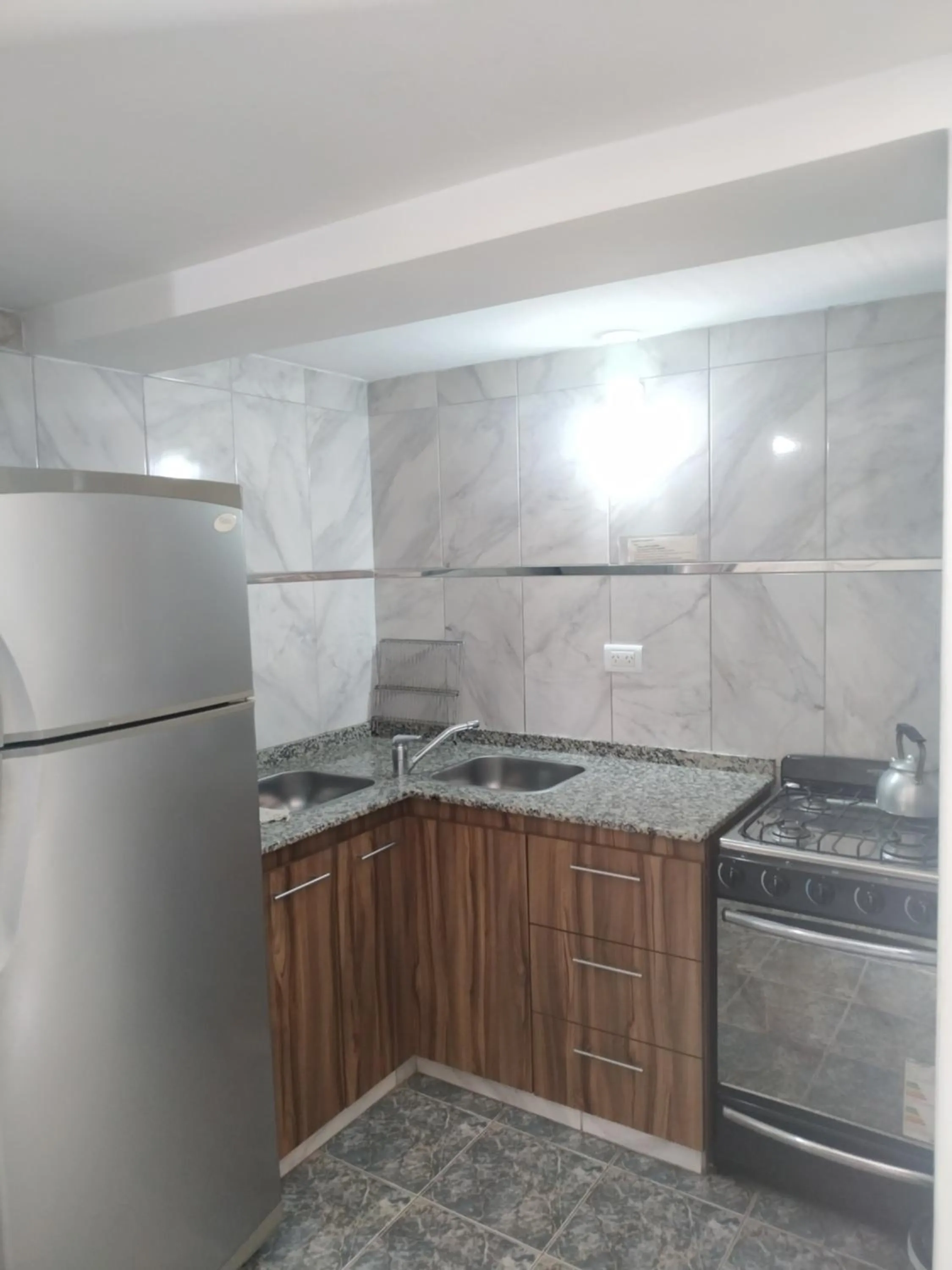 Kitchen or kitchenette in Victor Hotel