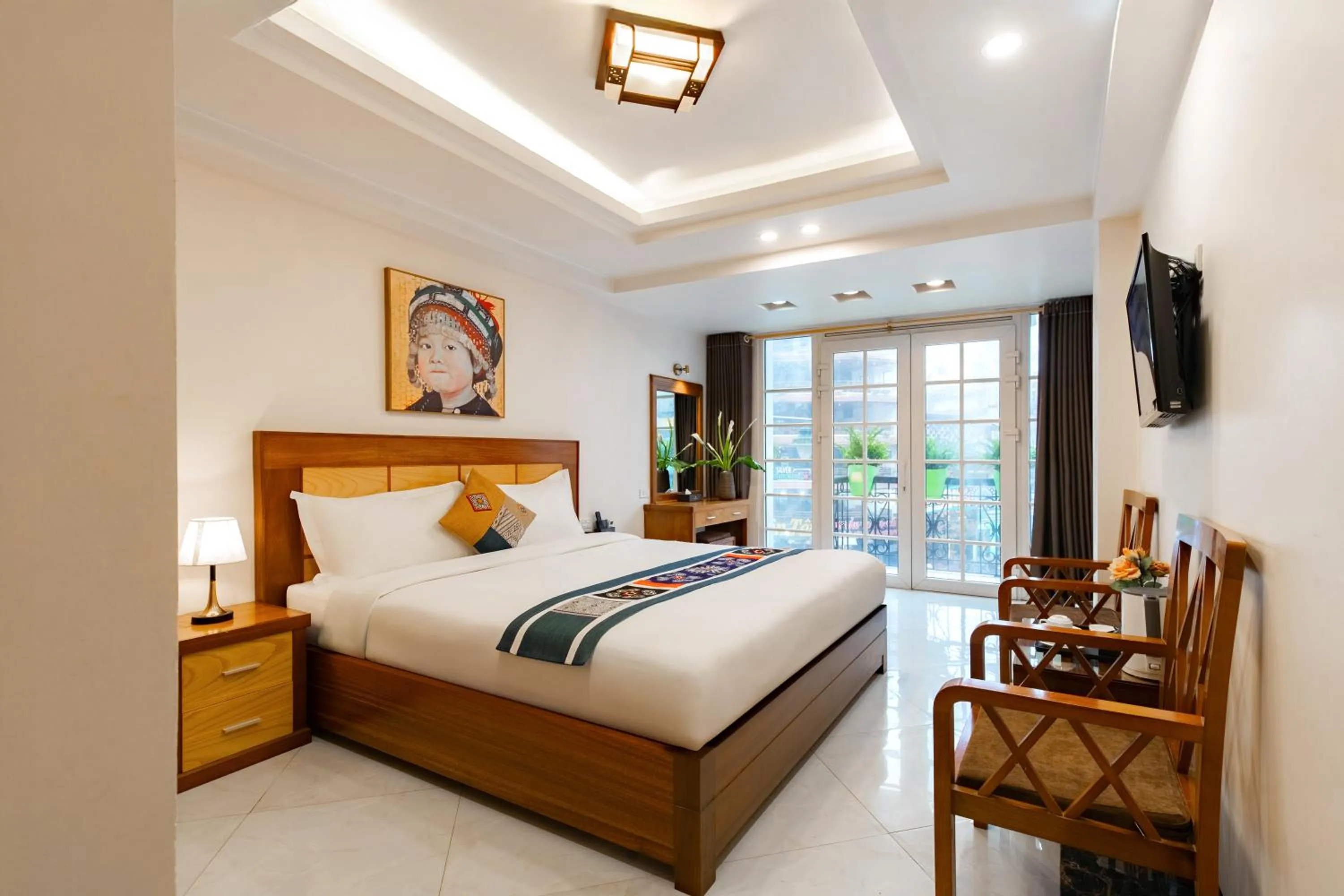 Bed in Sapa Paradise Hotel