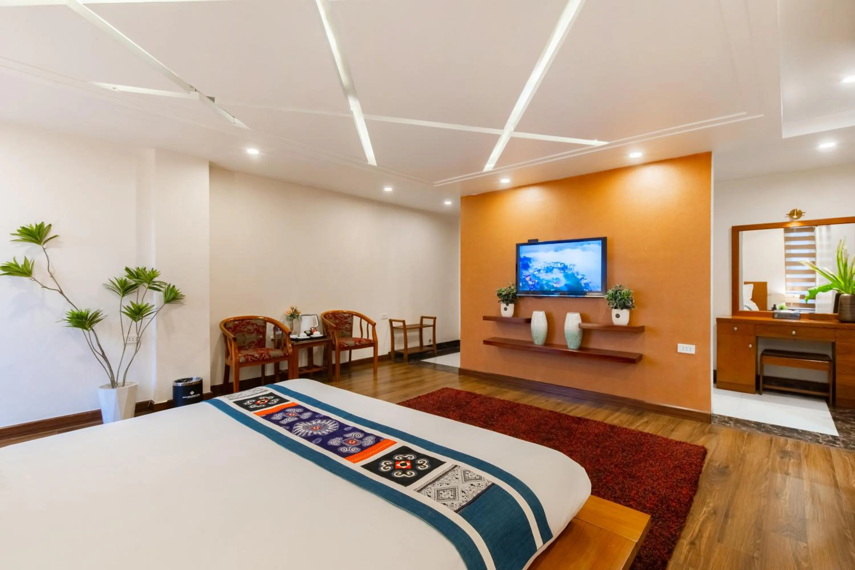 Living room, Bed in Sapa Paradise Hotel