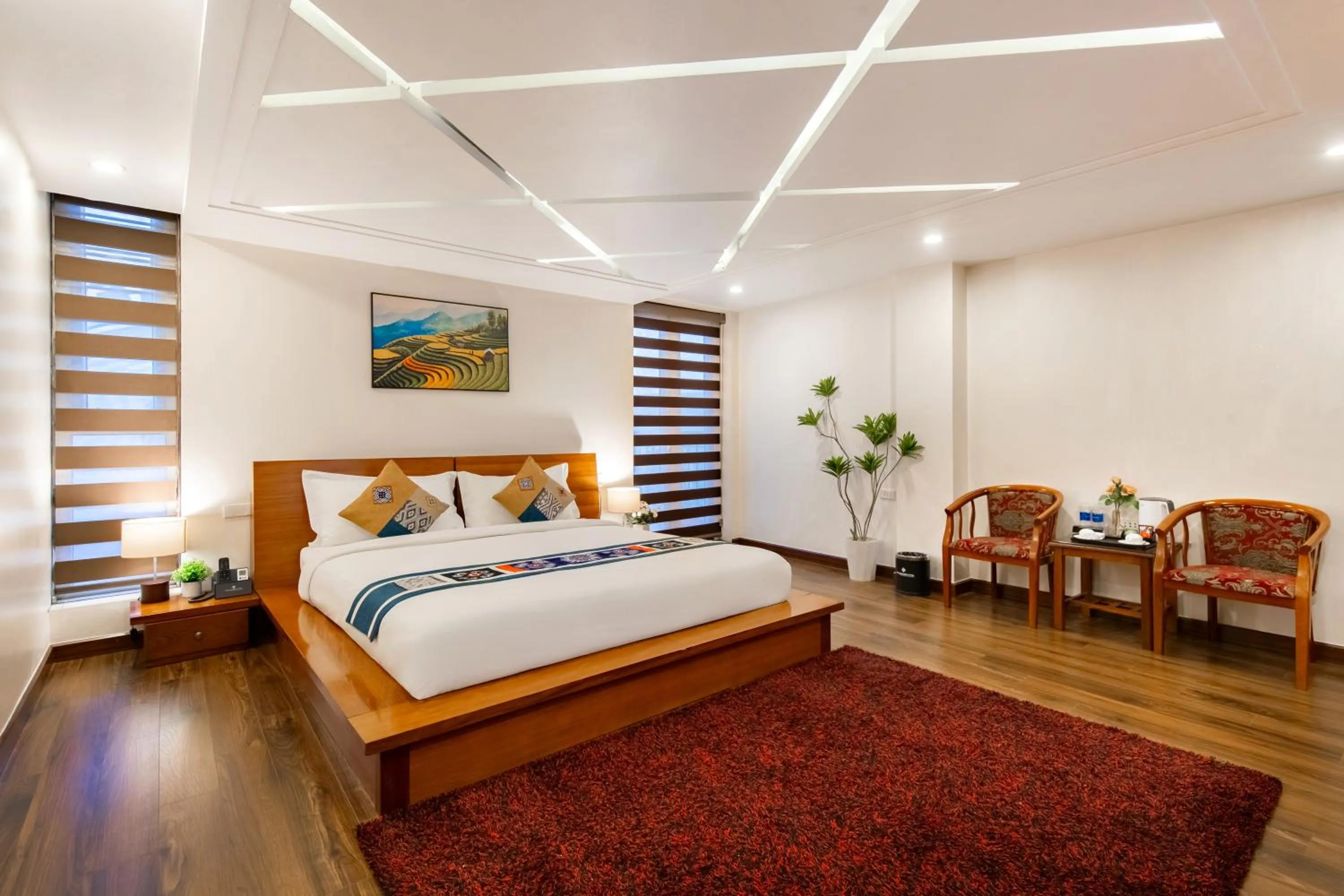 Bed in Sapa Paradise Hotel