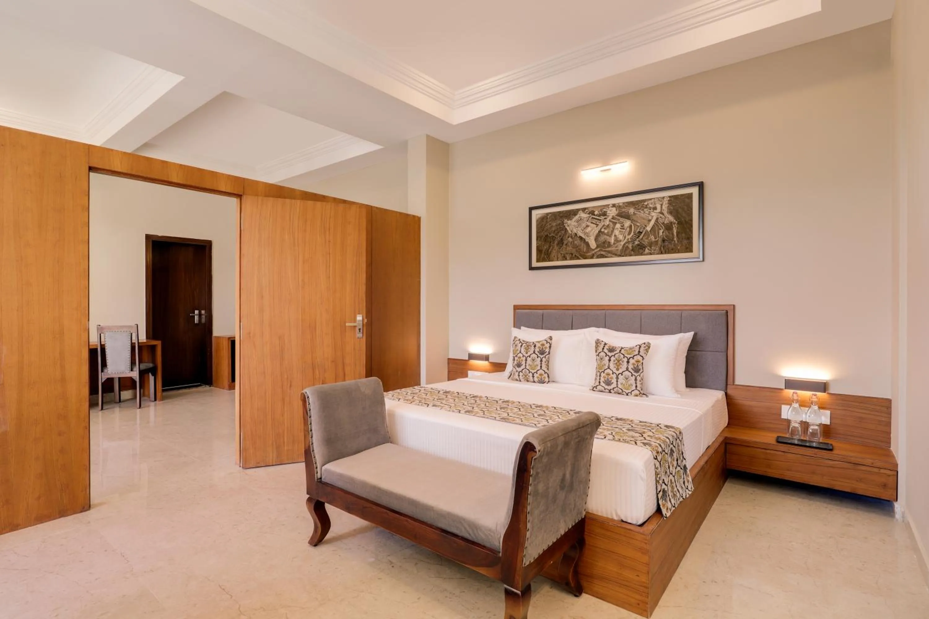 Bed in Lemon Tree Resort, Kumbhalgarh