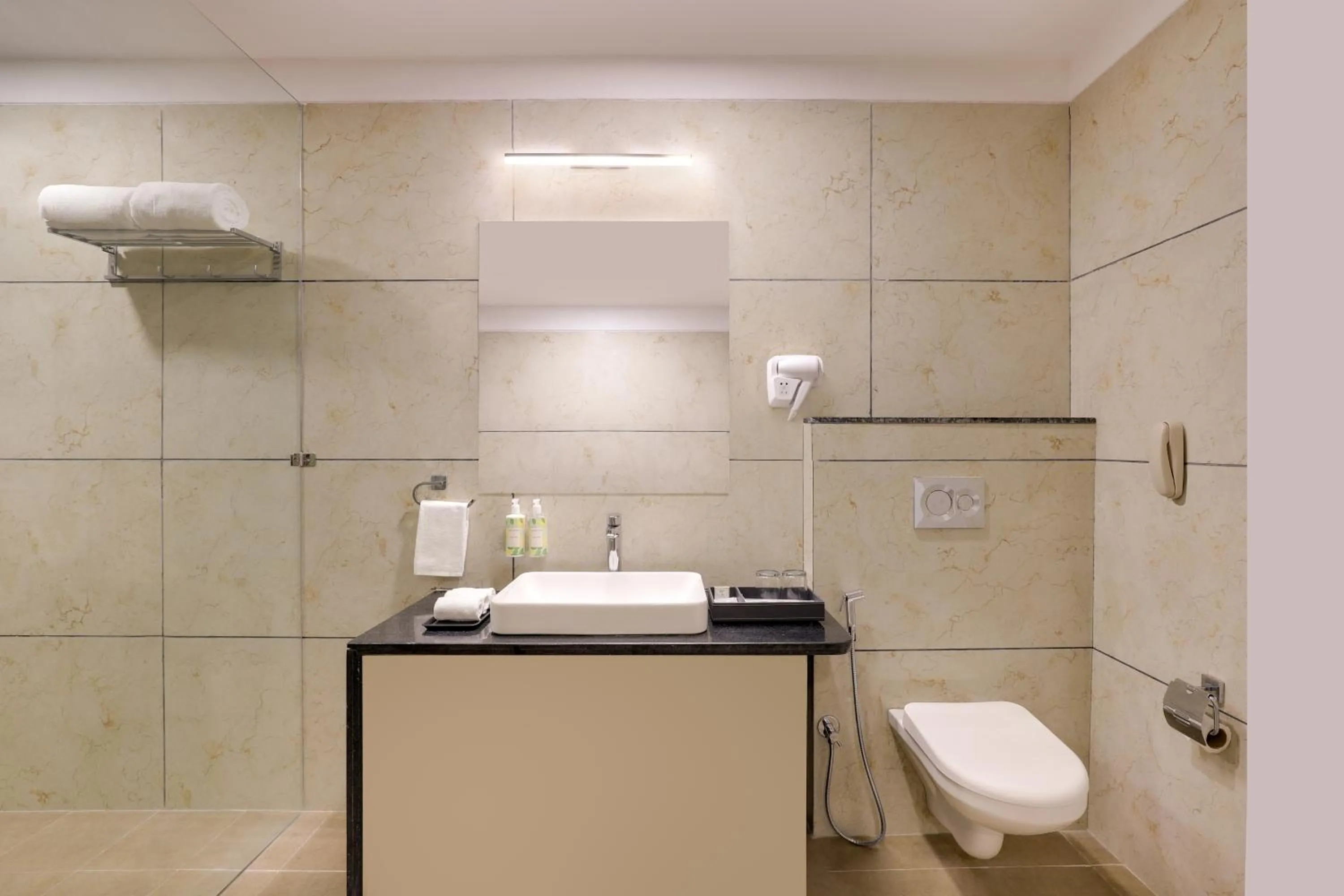 Toilet in Lemon Tree Resort, Kumbhalgarh