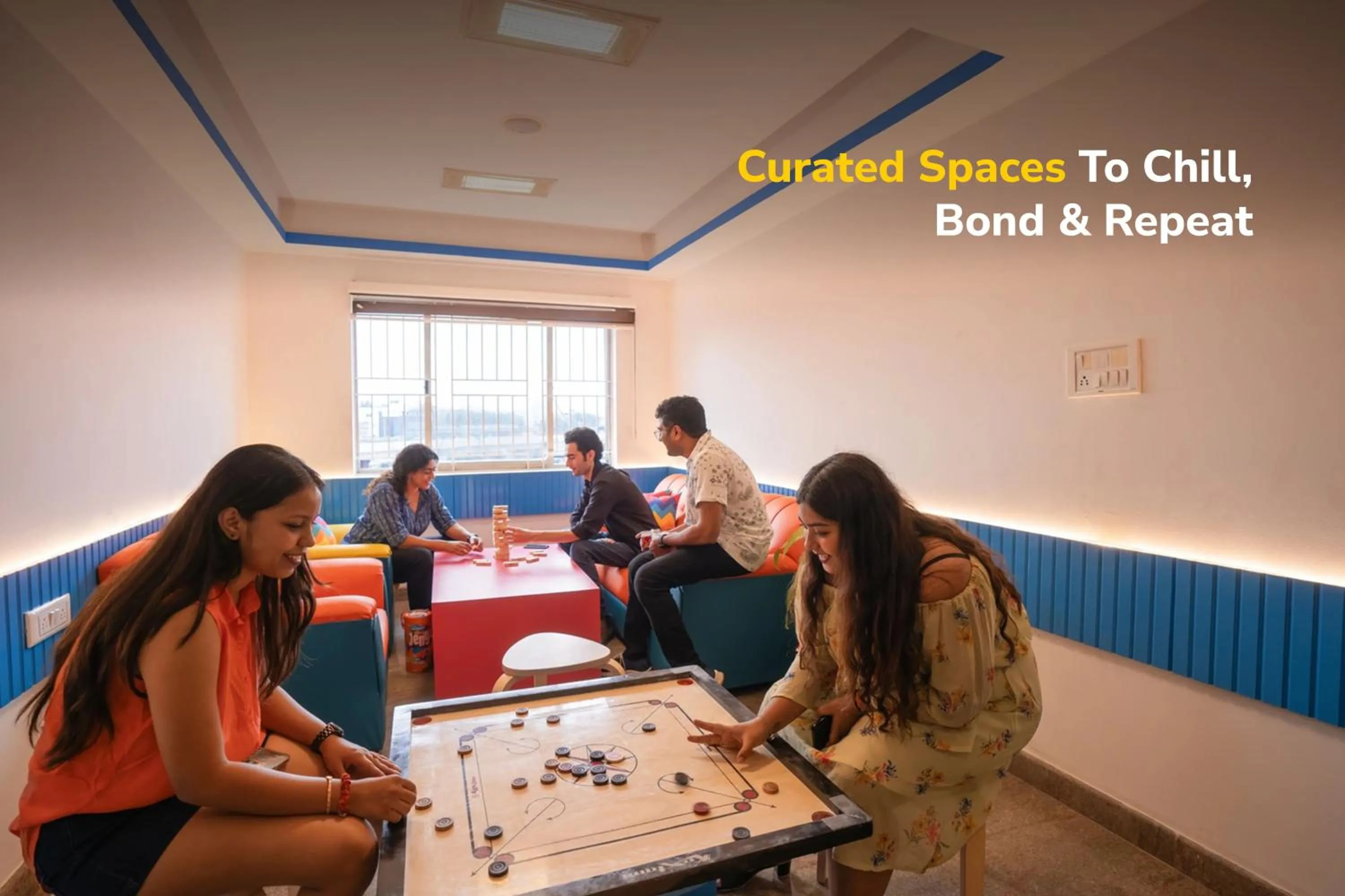 group of guests in goSTOPS Bengaluru HSR, Silk Board