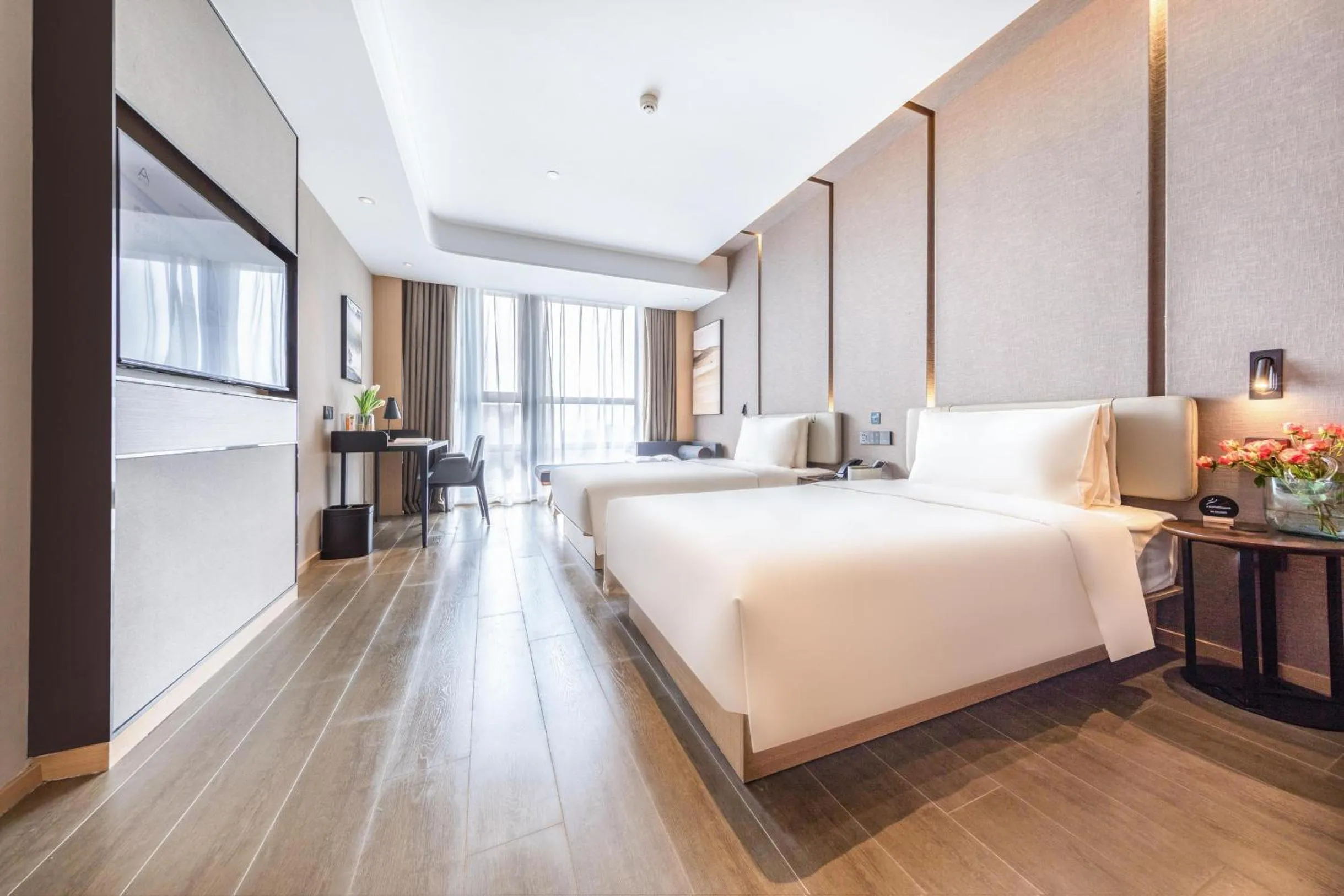 Bed in Atour Hotel Nanjing Software Avenue Metro Station