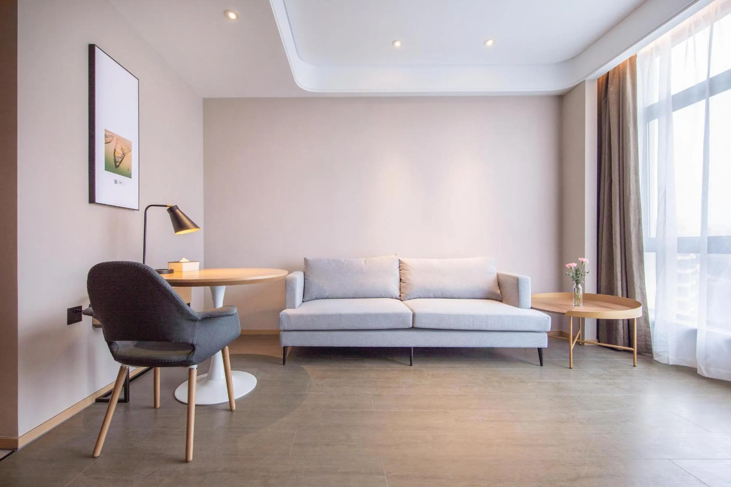 Bed in Atour Hotel Ningbo Yinzhou Wanda Mingzhouli