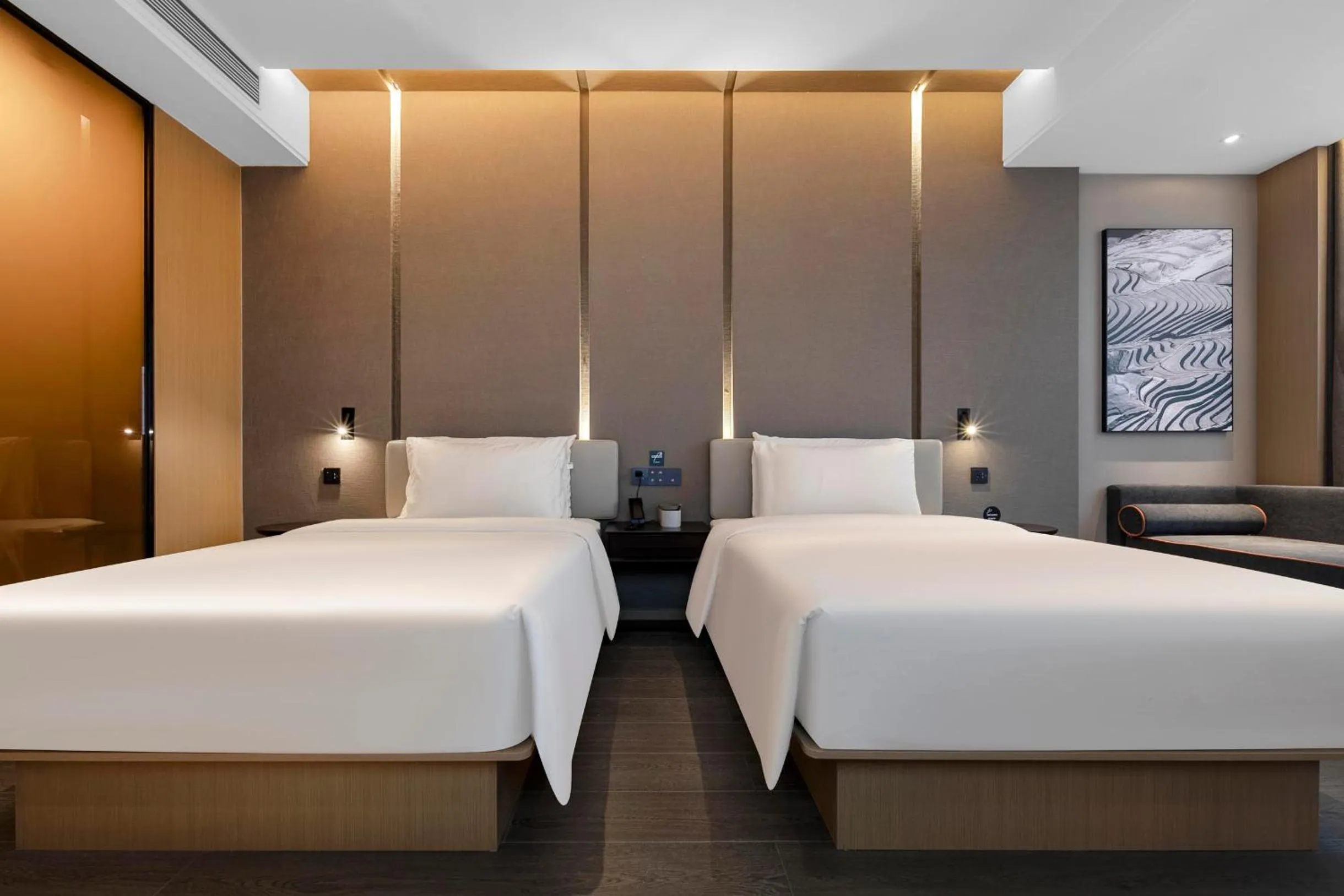 Bed in Atour Hotel Ningbo Zhenhai New City