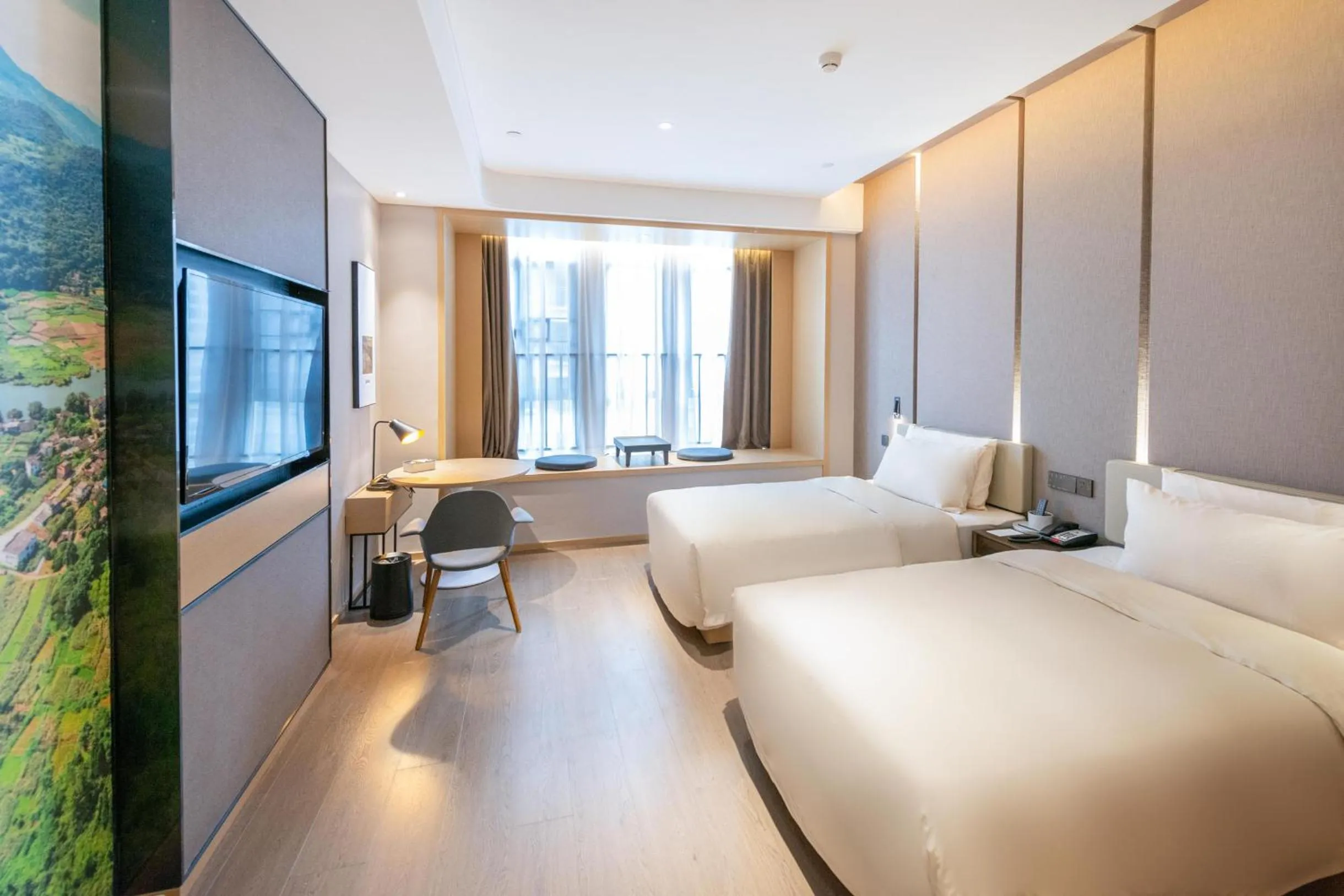 Bed in Atour Hotel Qingyuan Shunying Guangbai