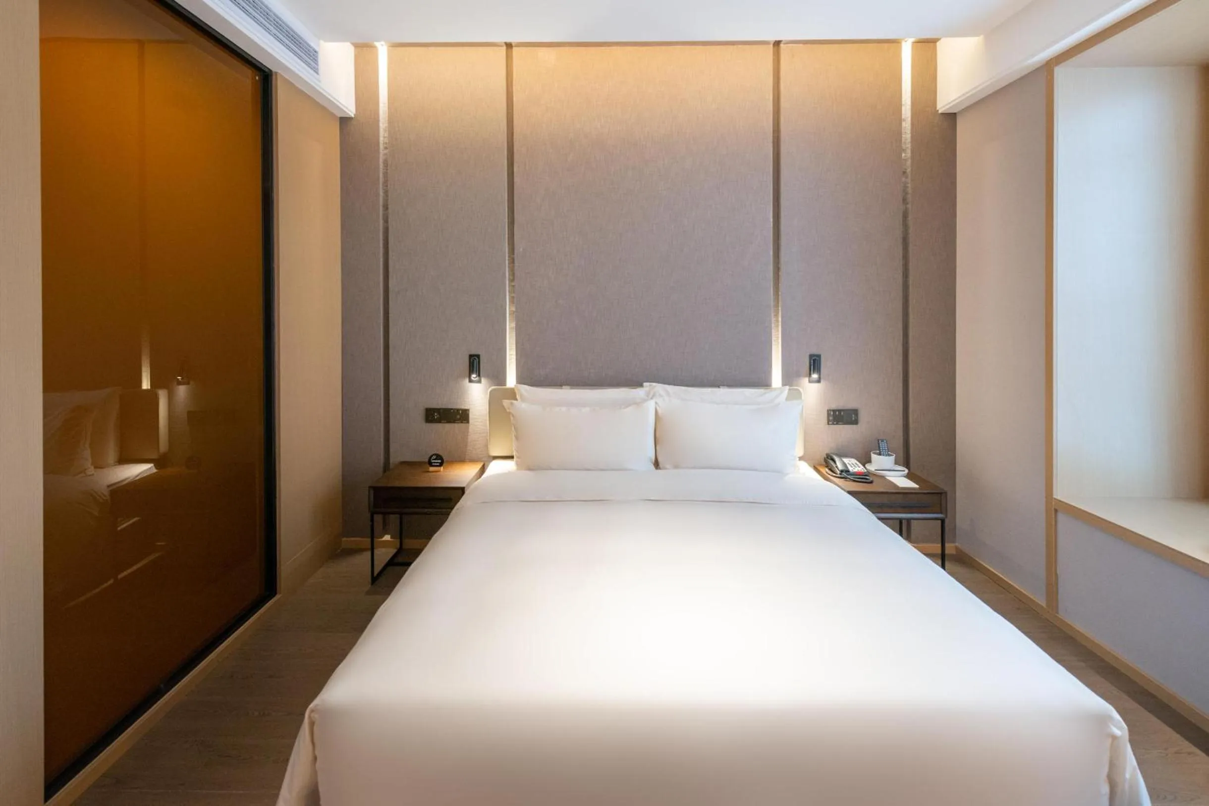 Bed in Atour Hotel Qingyuan Shunying Guangbai