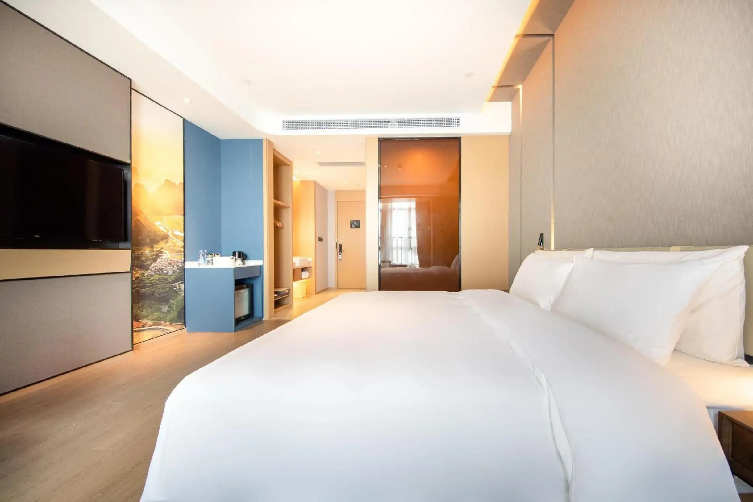 Bed in Atour Hotel Qingyuan Shunying Guangbai Bed in Atour Hotel Qingyuan Shunying Guangbai