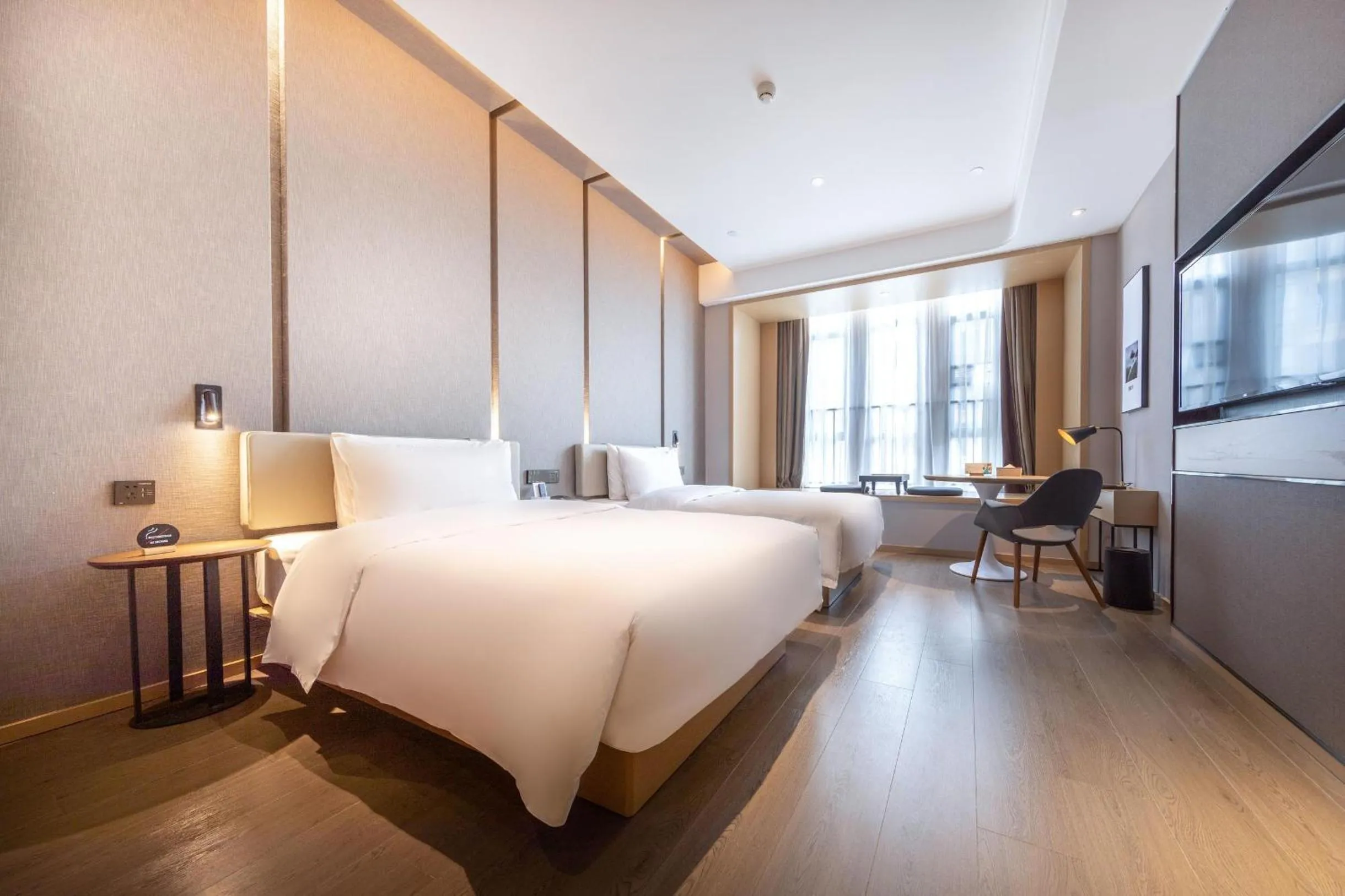 Bed in Atour Hotel Qingyuan Shunying Guangbai