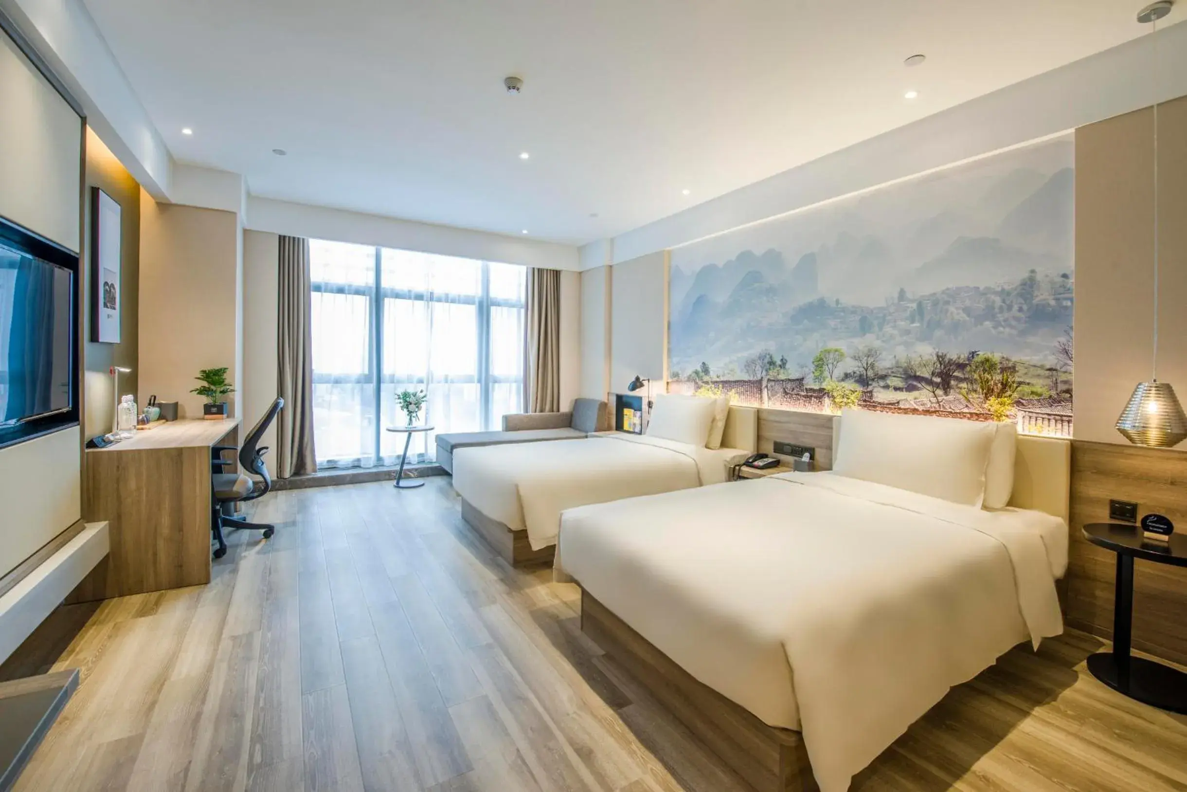Bed in Atour Hotel Foshan Nanhai Qiandeng Lake Guicheng Bed in Atour Hotel Foshan Nanhai Qiandeng Lake Guicheng