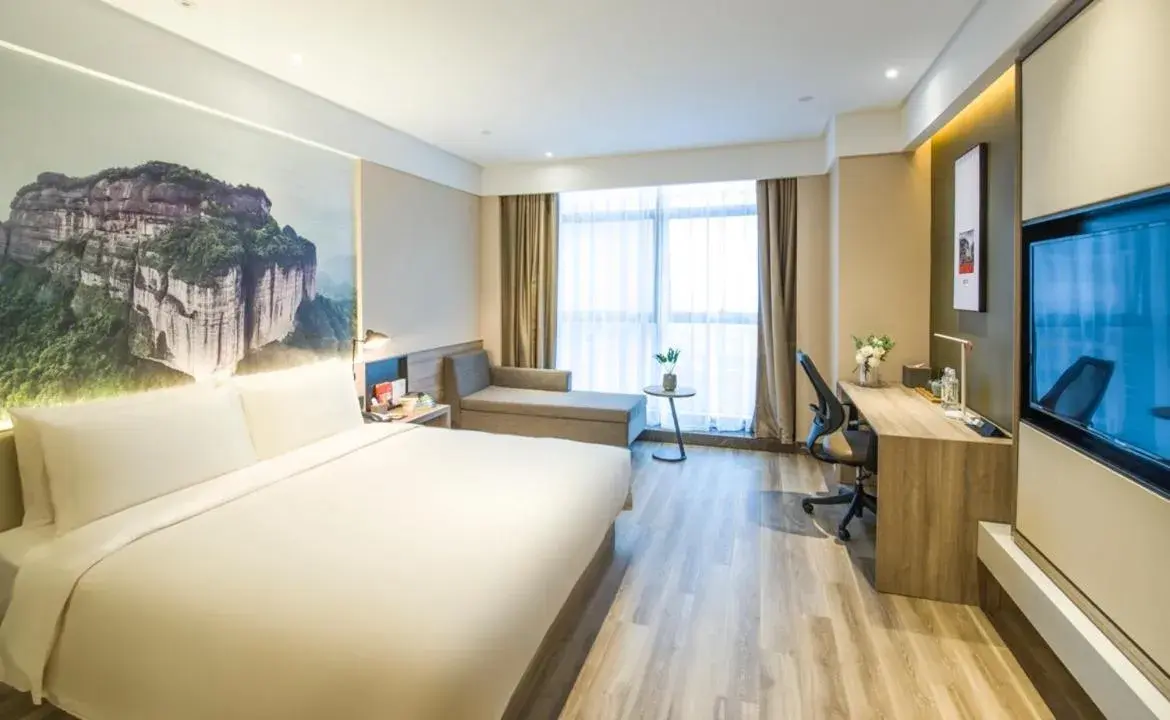 Bed in Atour Hotel Foshan Nanhai Qiandeng Lake Guicheng Bed in Atour Hotel Foshan Nanhai Qiandeng Lake Guicheng