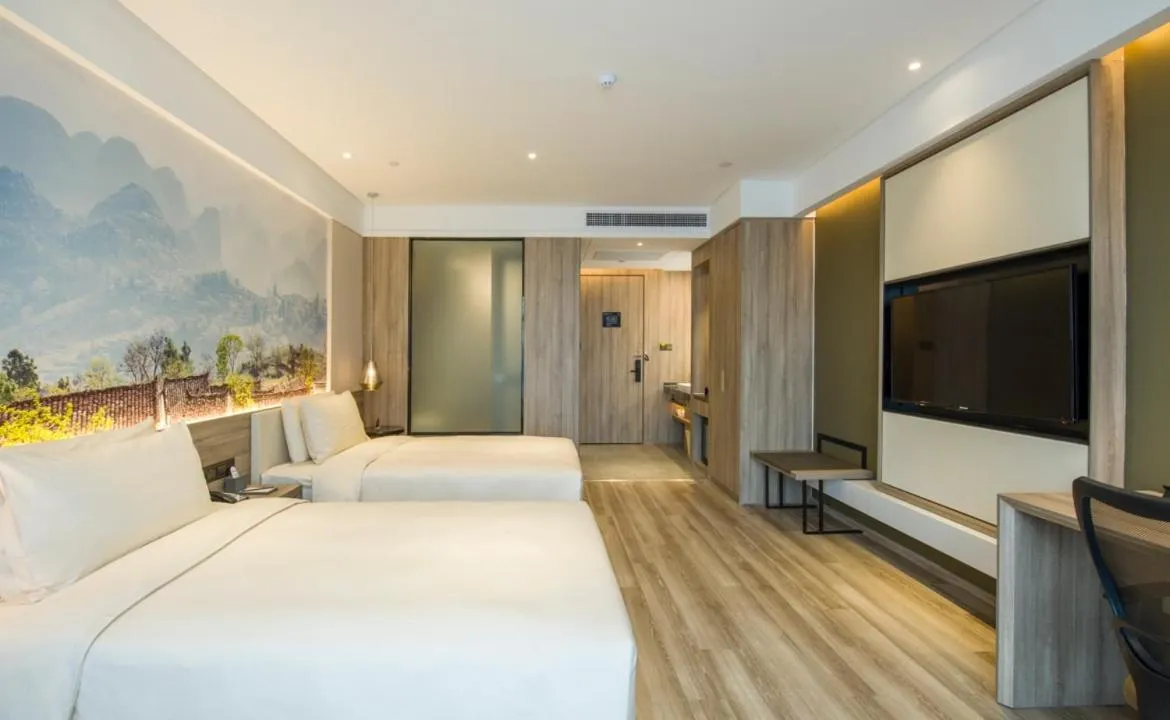 Bed in Atour Hotel Foshan Nanhai Qiandeng Lake Guicheng