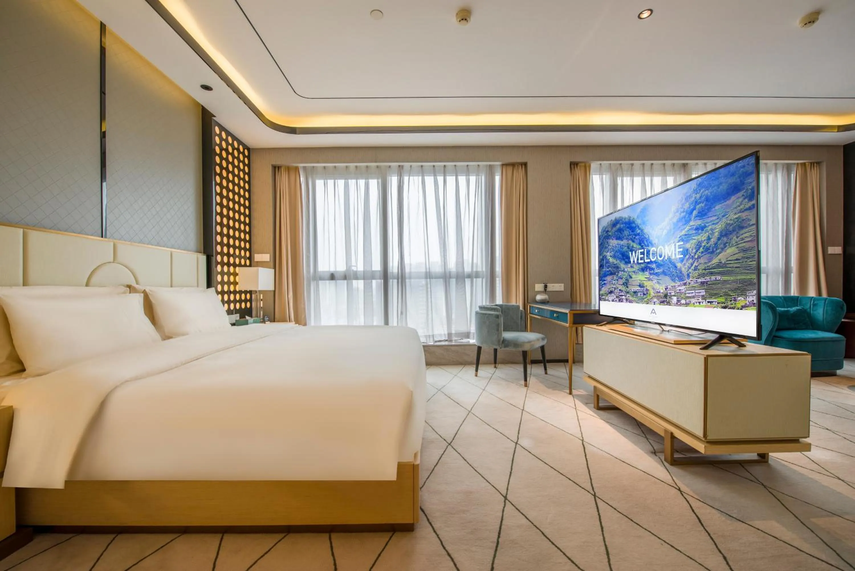 Bed in Atour S Hotel Guangzhou Beijing Road Tianzi Wharf