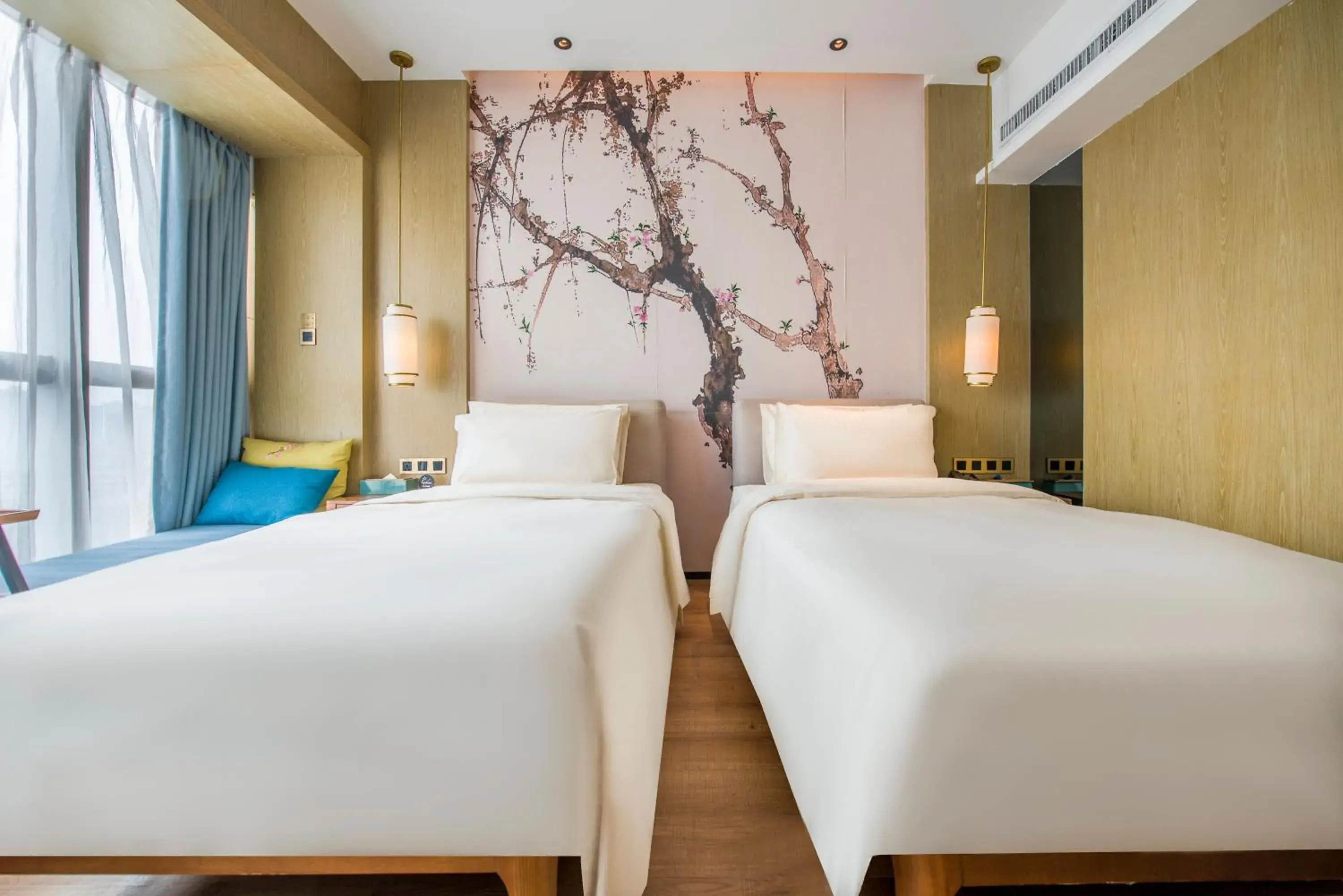 Bed in Atour S Hotel Guangzhou Beijing Road Tianzi Wharf Bed in Atour S Hotel Guangzhou Beijing Road Tianzi Wharf