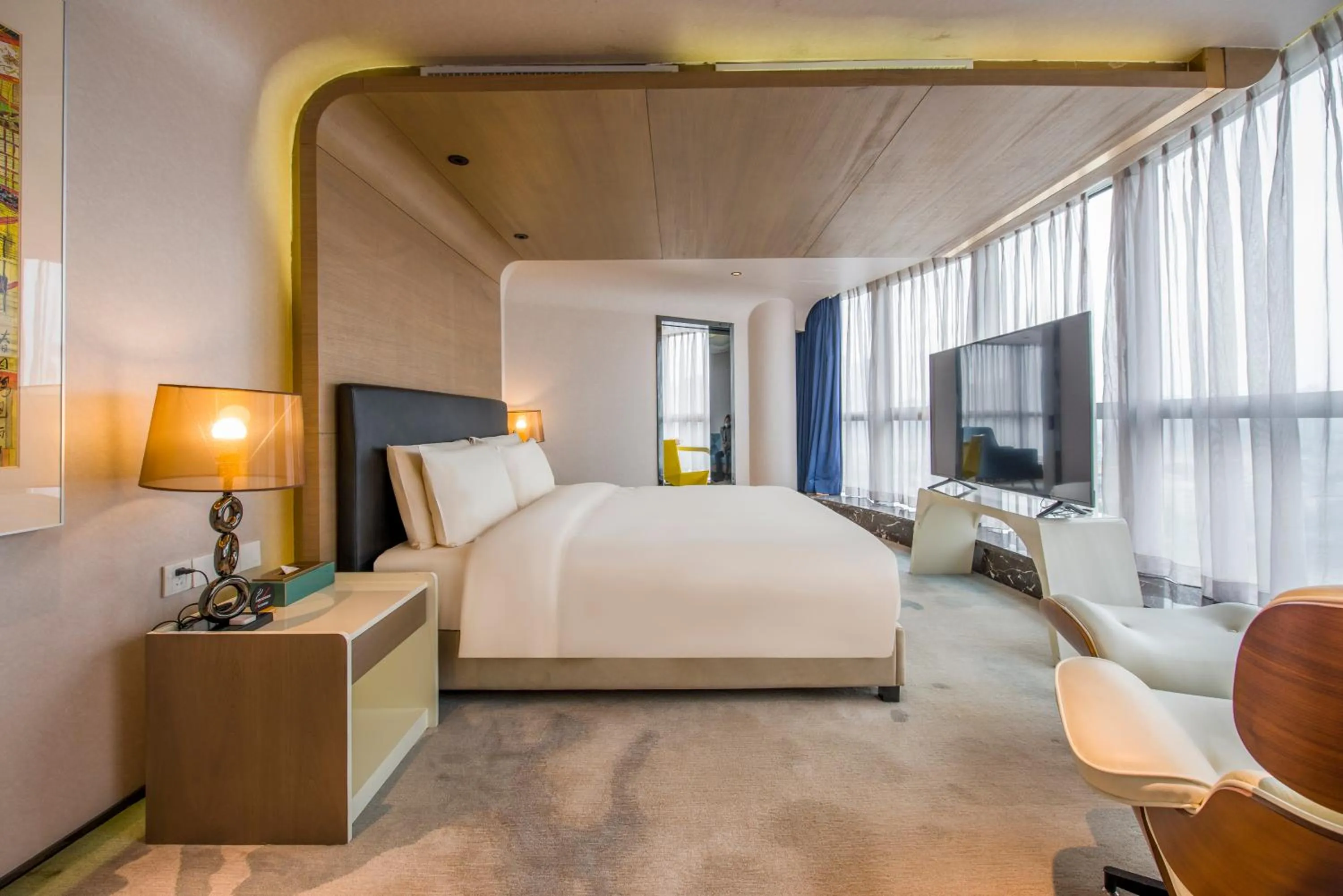 Bed in Atour S Hotel Guangzhou Beijing Road Tianzi Wharf