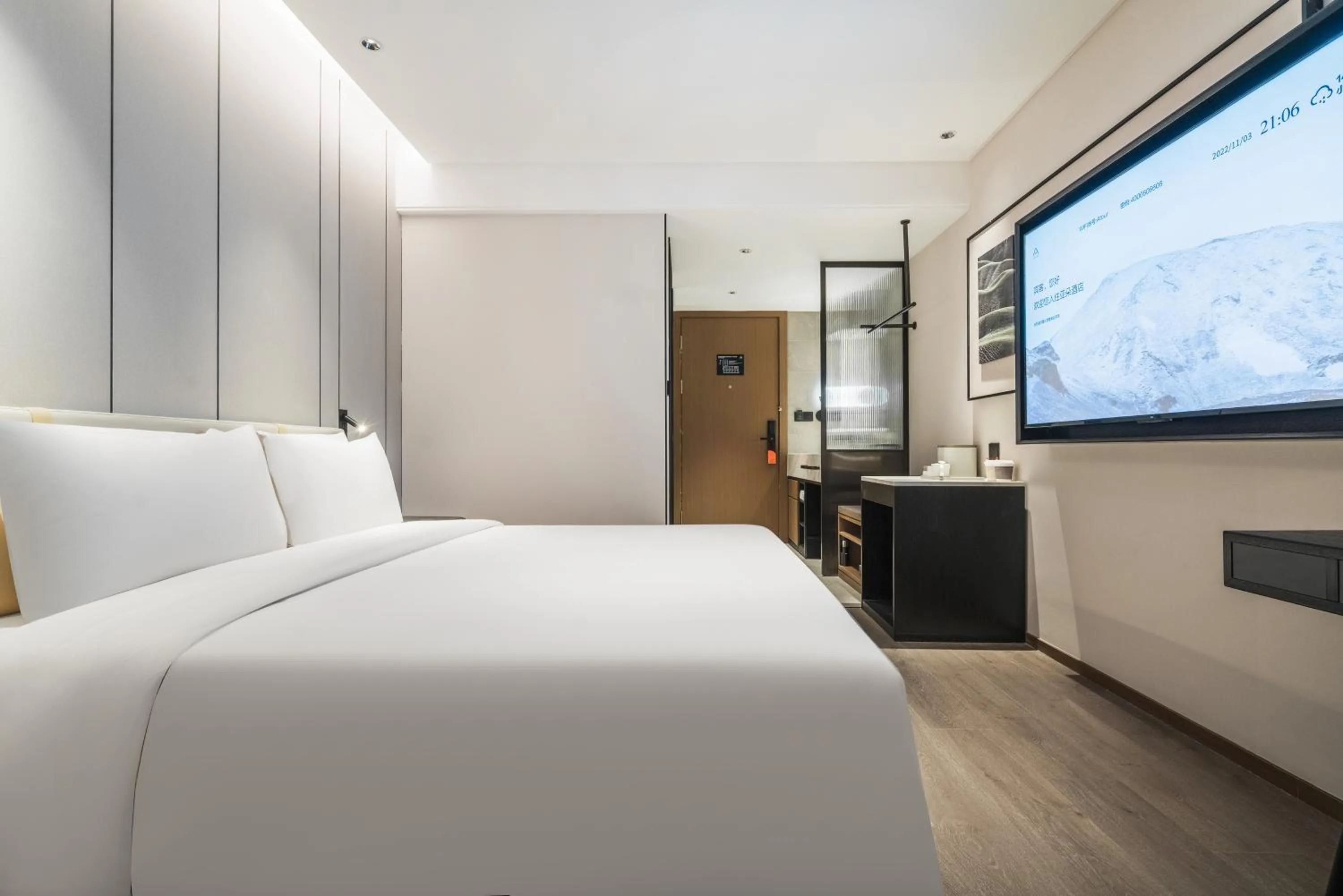 Bed in Atour Hotel Jiuyanqiao Niwangmiao Metro Chengdu