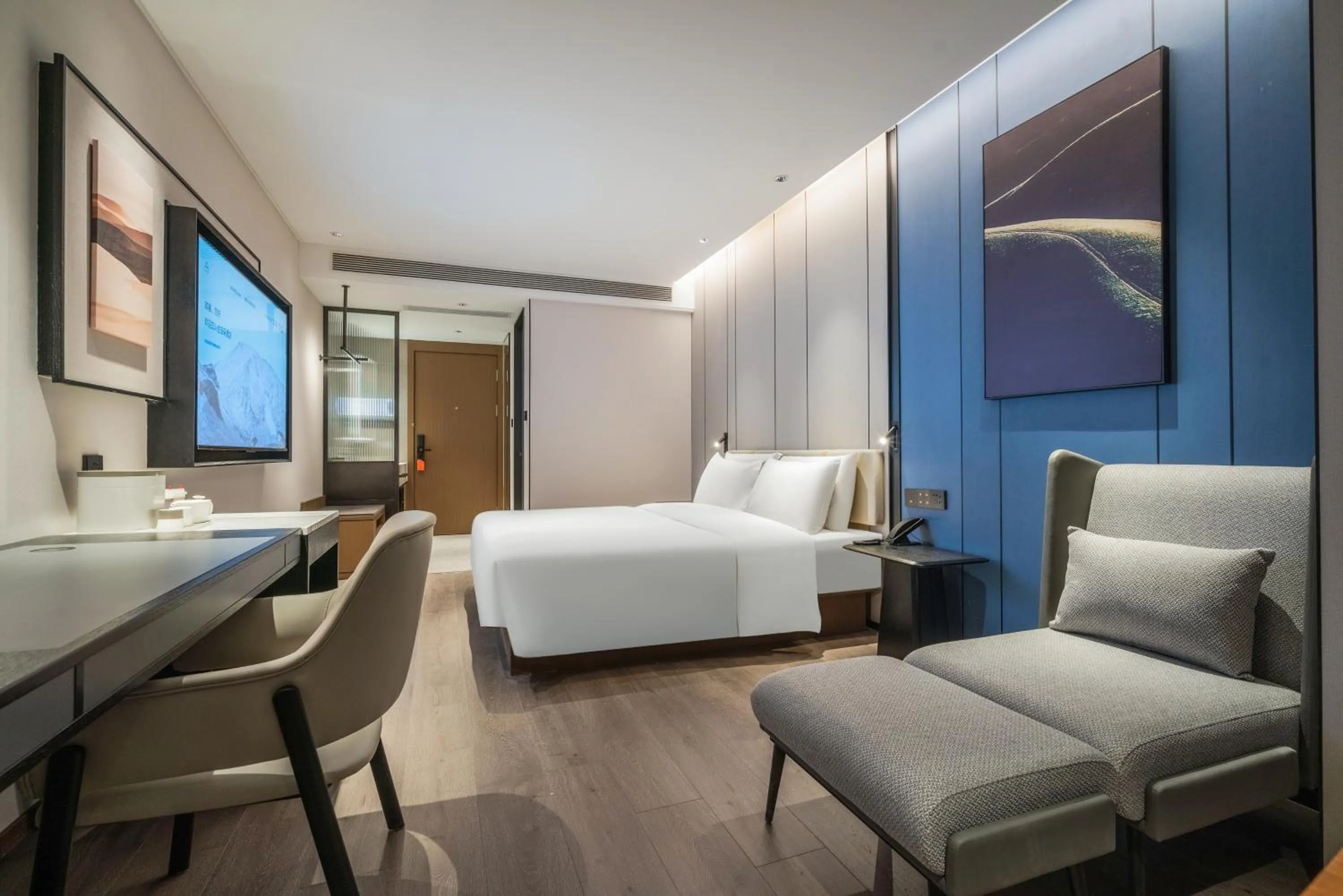 Bed in Atour Hotel Jiuyanqiao Niwangmiao Metro Chengdu