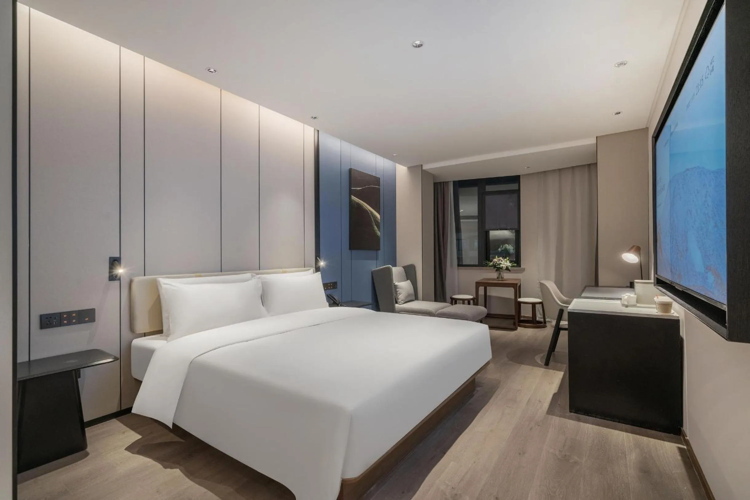 Bed in Atour Hotel Jiuyanqiao Niwangmiao Metro Chengdu
