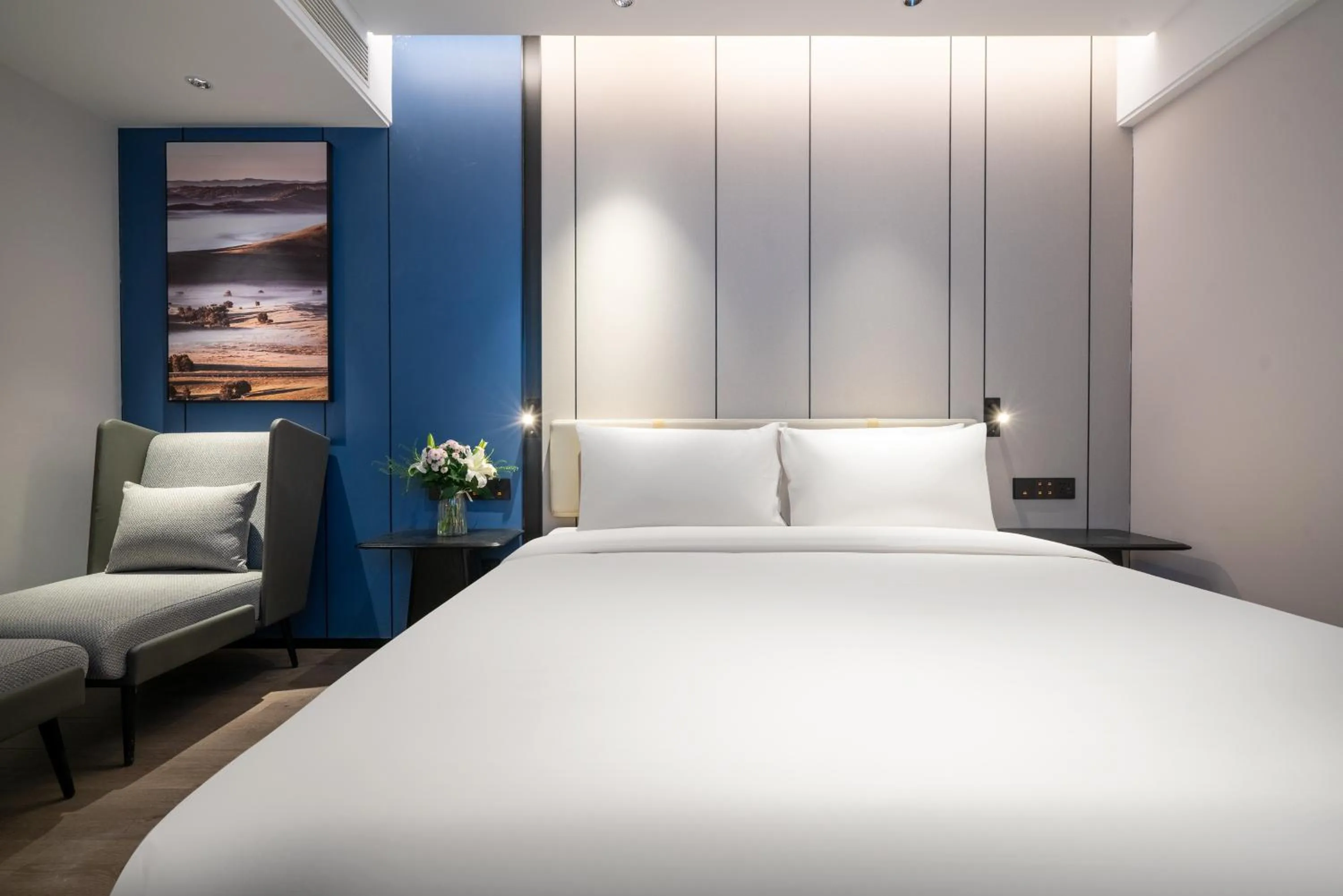 Bed in Atour Hotel Jiuyanqiao Niwangmiao Metro Chengdu