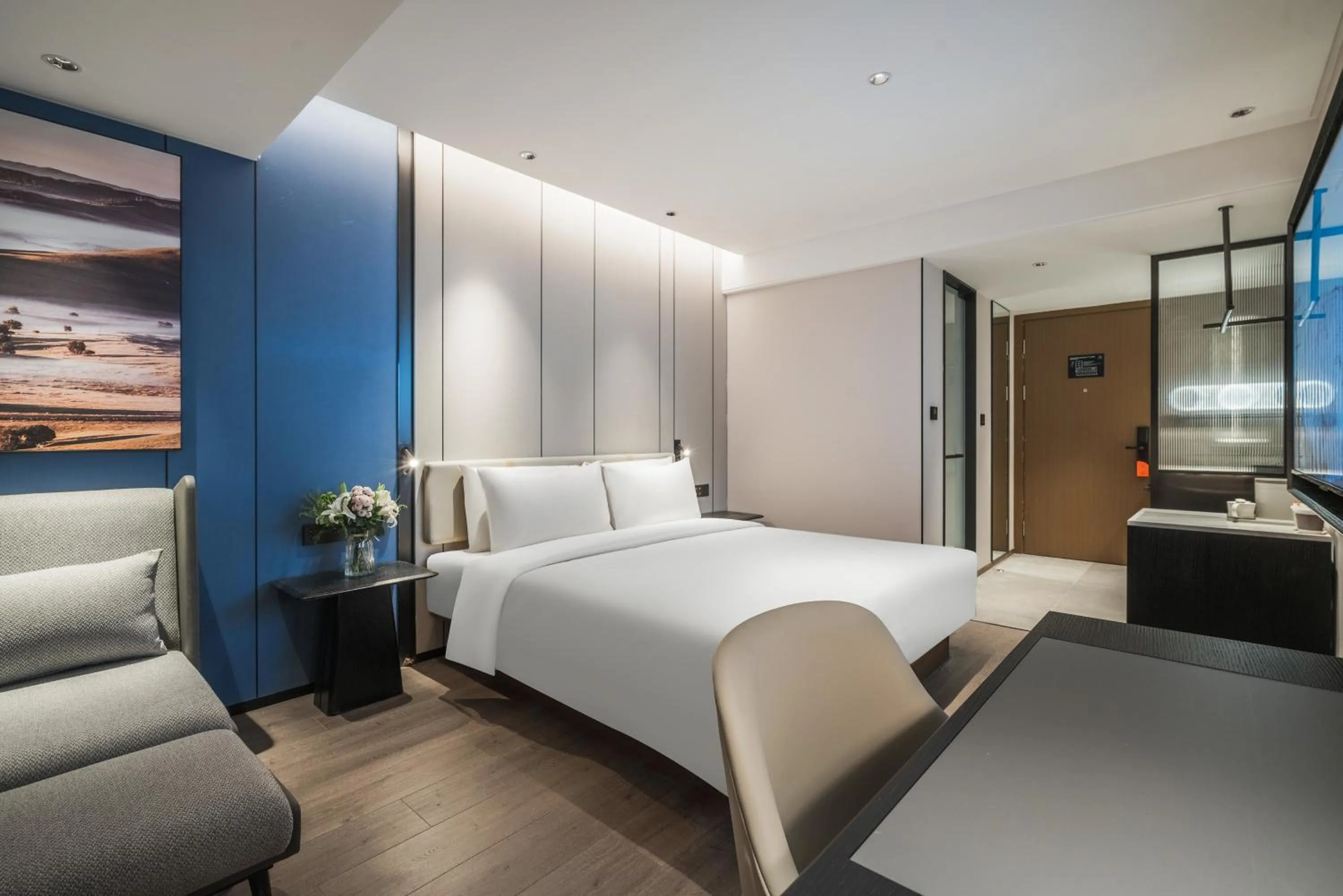 Bed in Atour Hotel Jiuyanqiao Niwangmiao Metro Chengdu