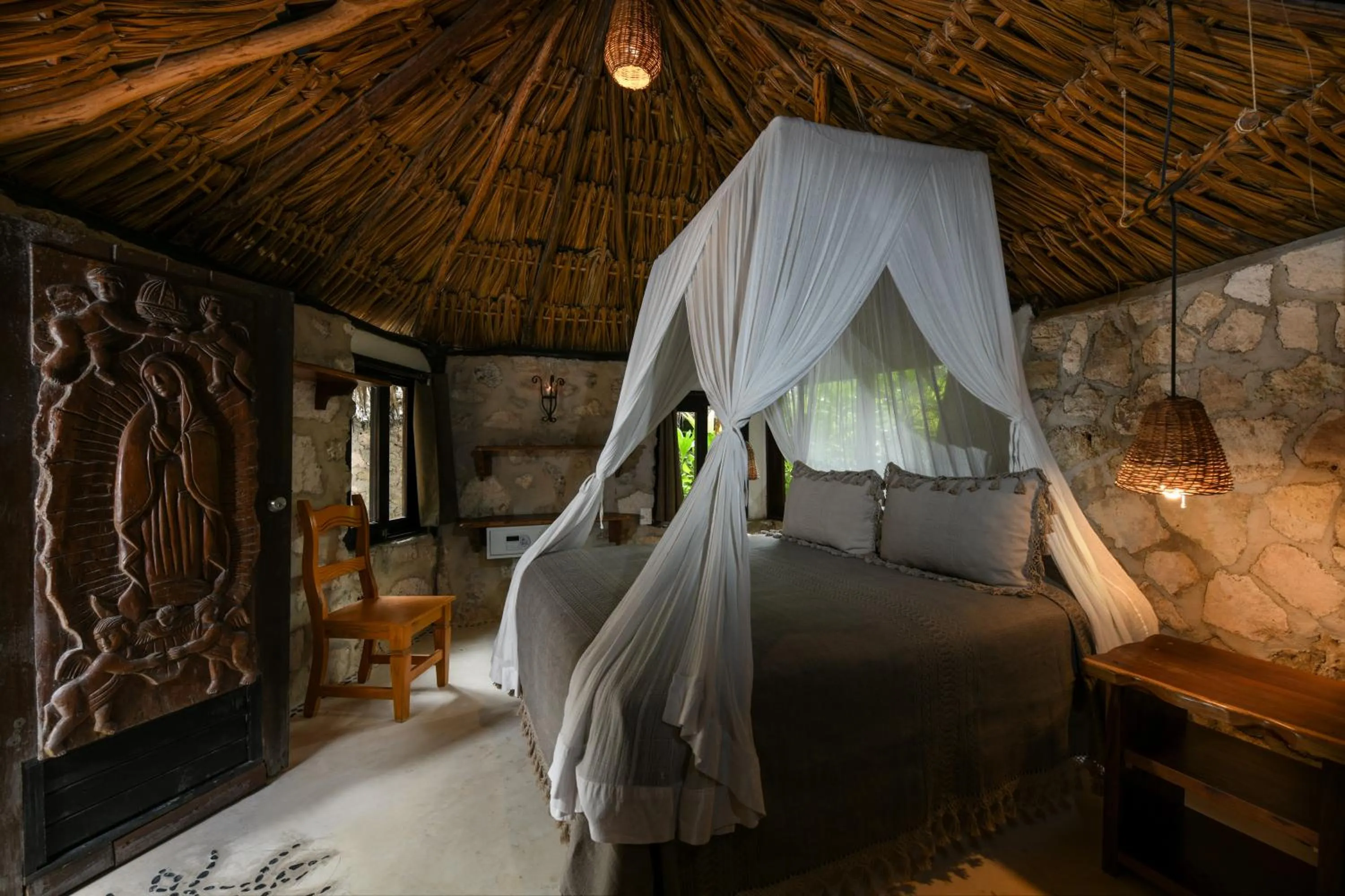 Photo of the whole room, Bed in Diamante K - Inside Tulum National Park