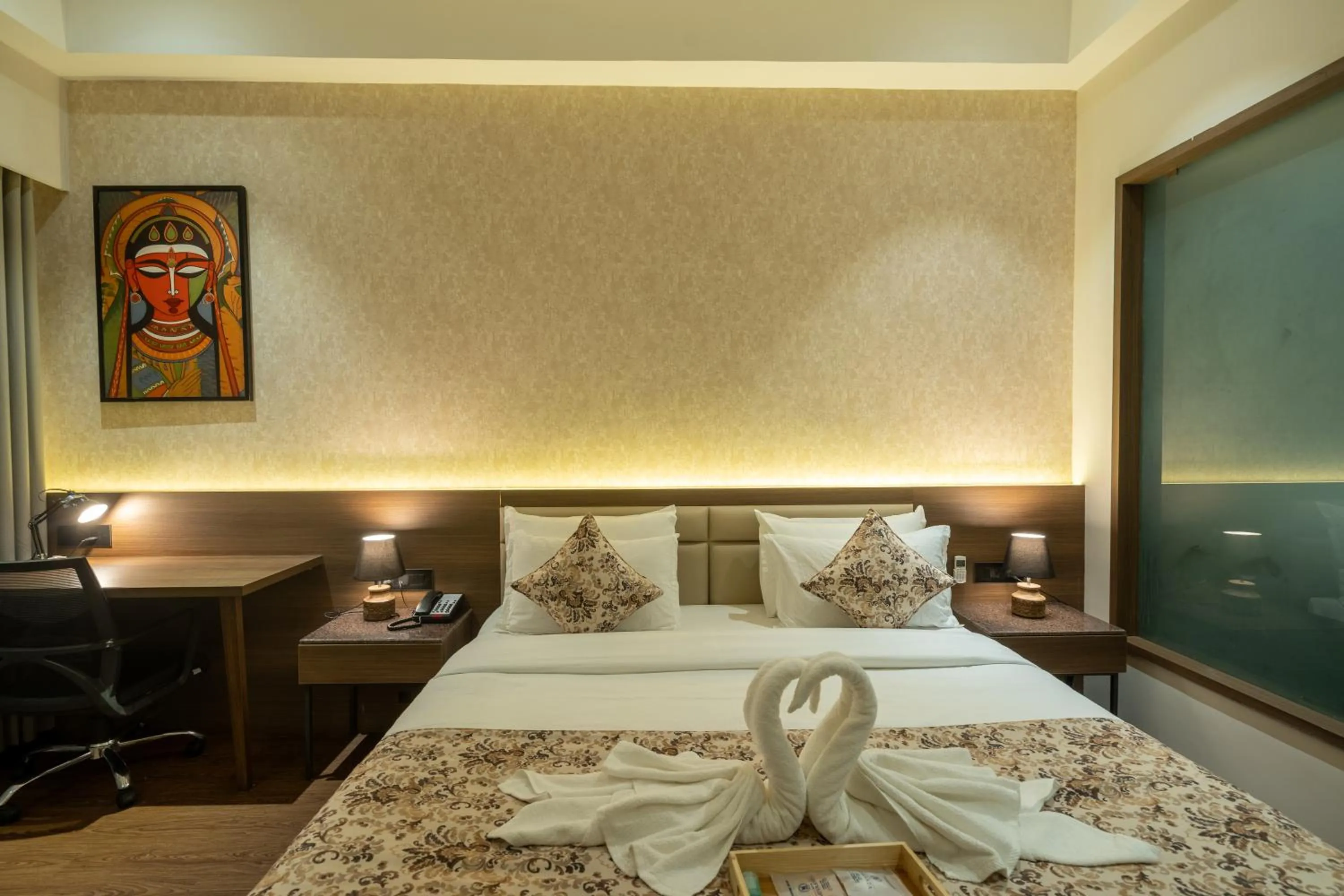 Bed in Hotel Mivaante