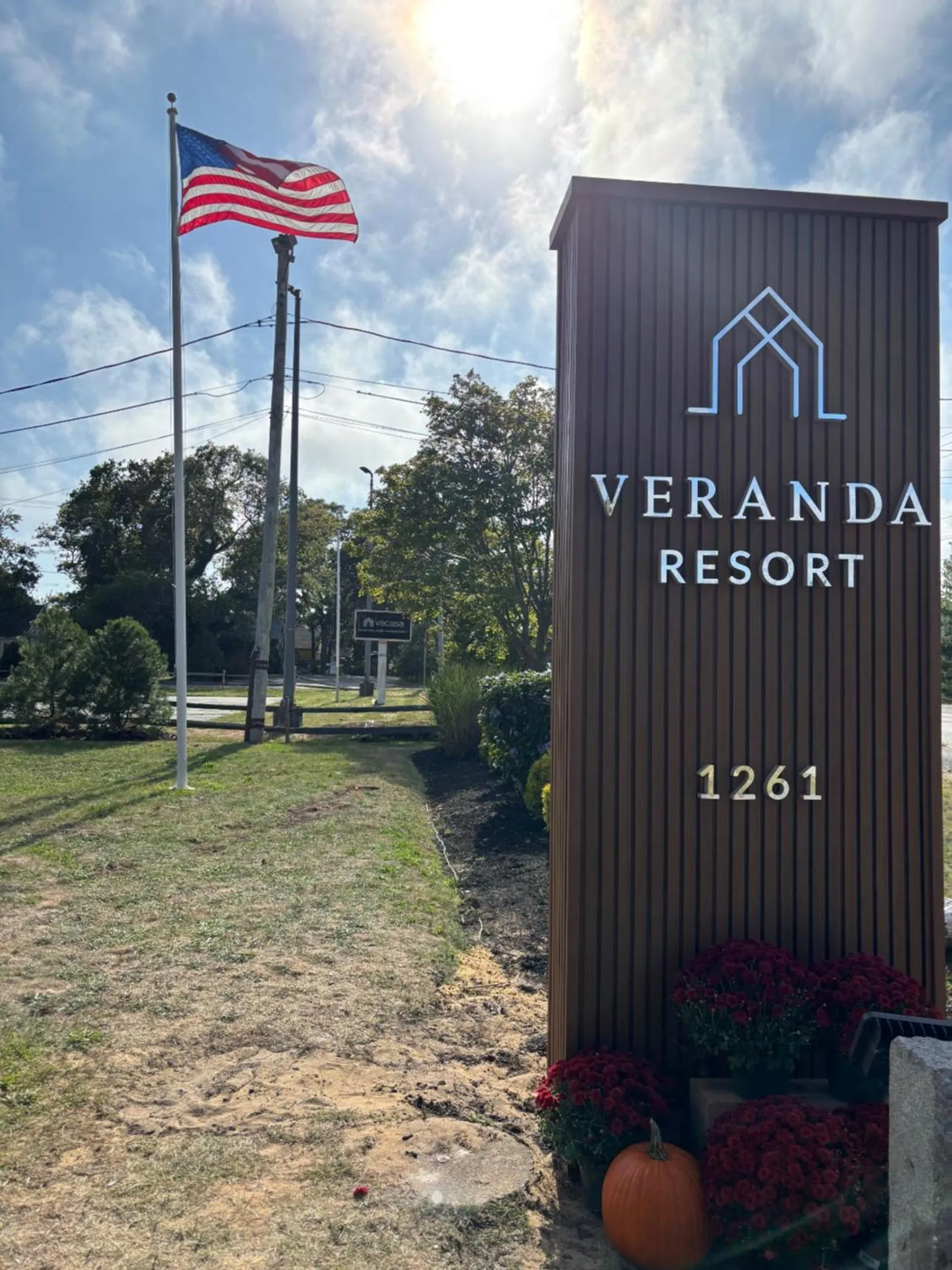 Property logo or sign in Cape Cod Veranda