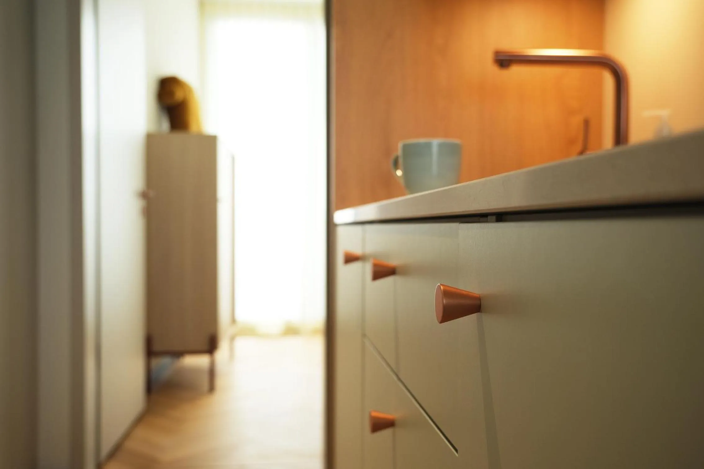 Kitchen or kitchenette in Hood House Kassel - volldigitales Serviced Apartment