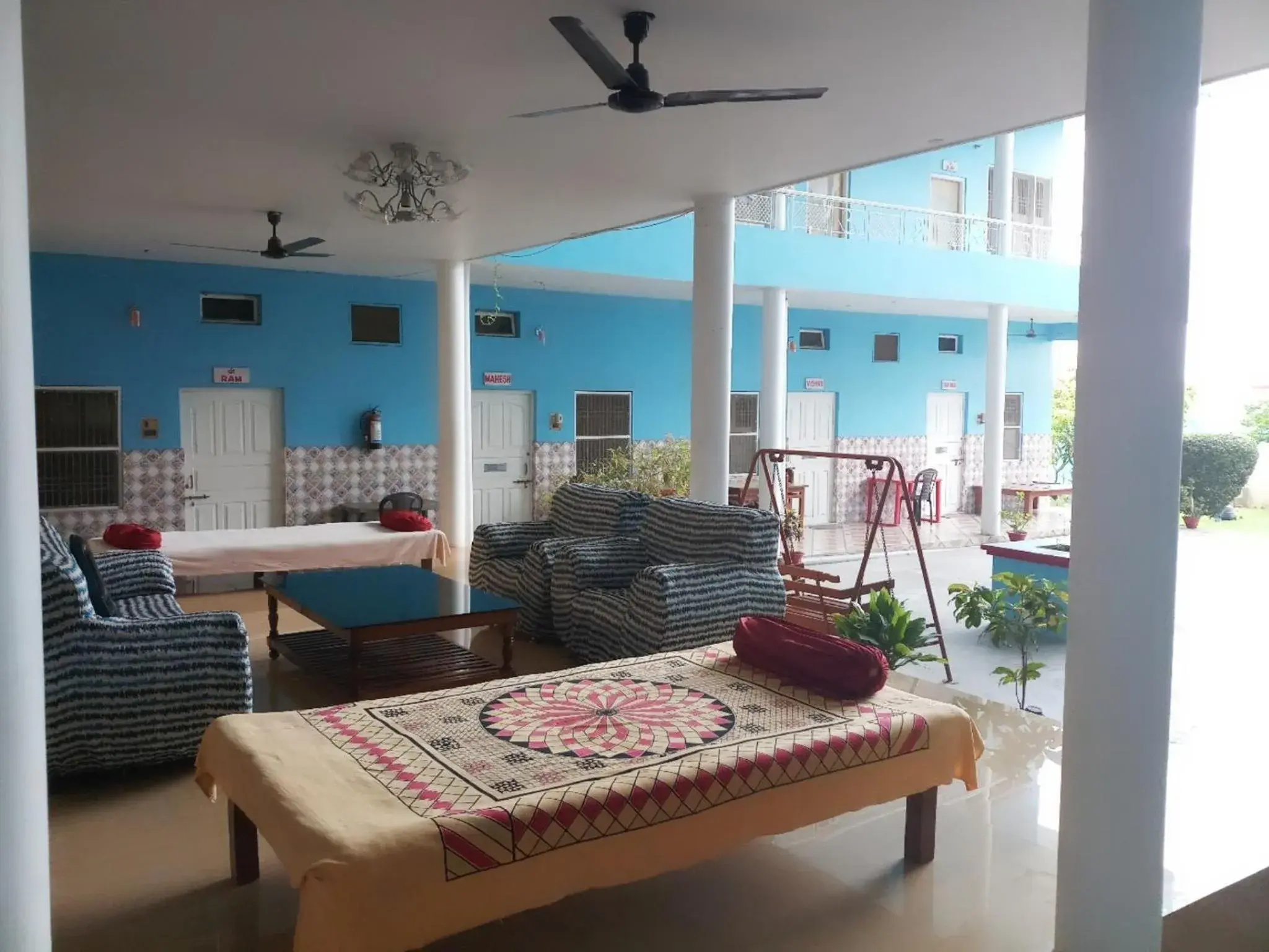 Lobby or reception in Sri Yoga Mandir Lobby or reception in Sri Yoga Mandir