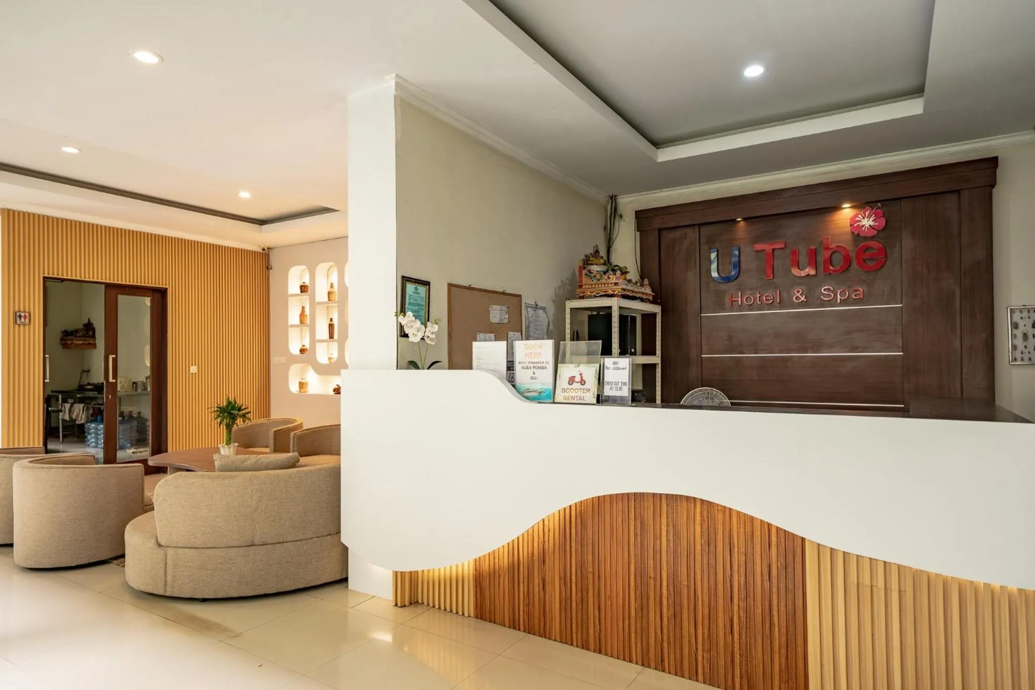 Living room in U Tube Hotel