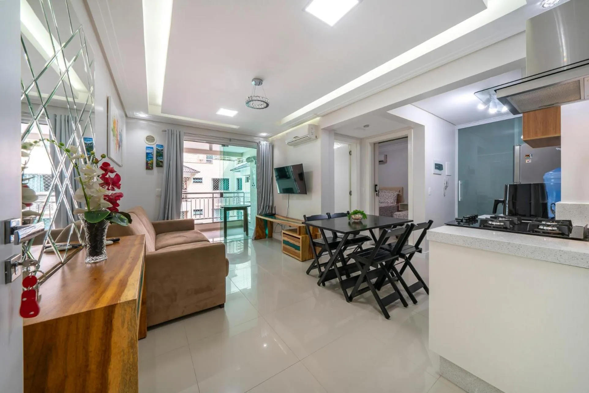 Living room in Bombinhas Summer Beach APT 333