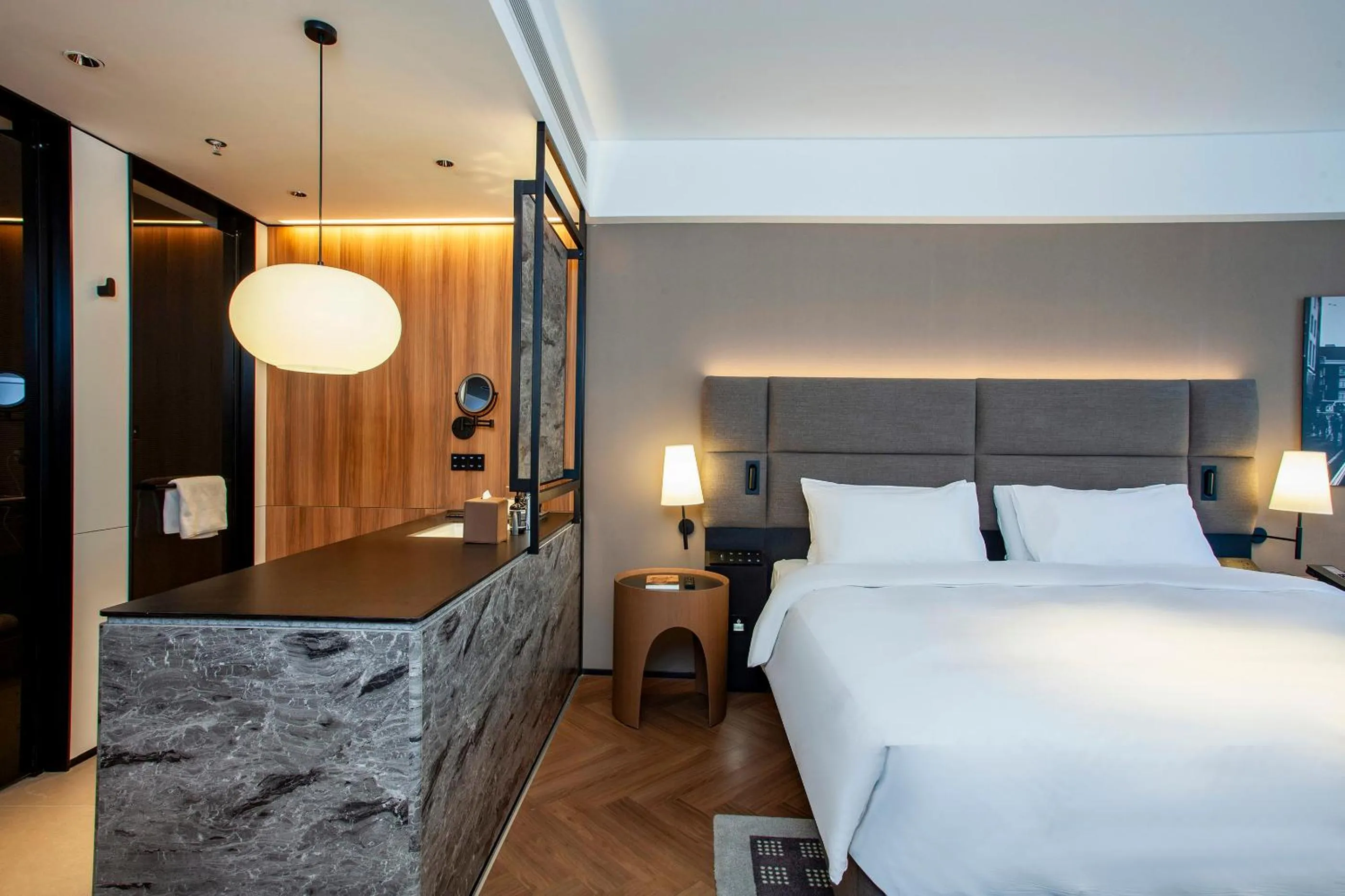 Bed in Nanjing Fanyue Plaza Intercity Hotel