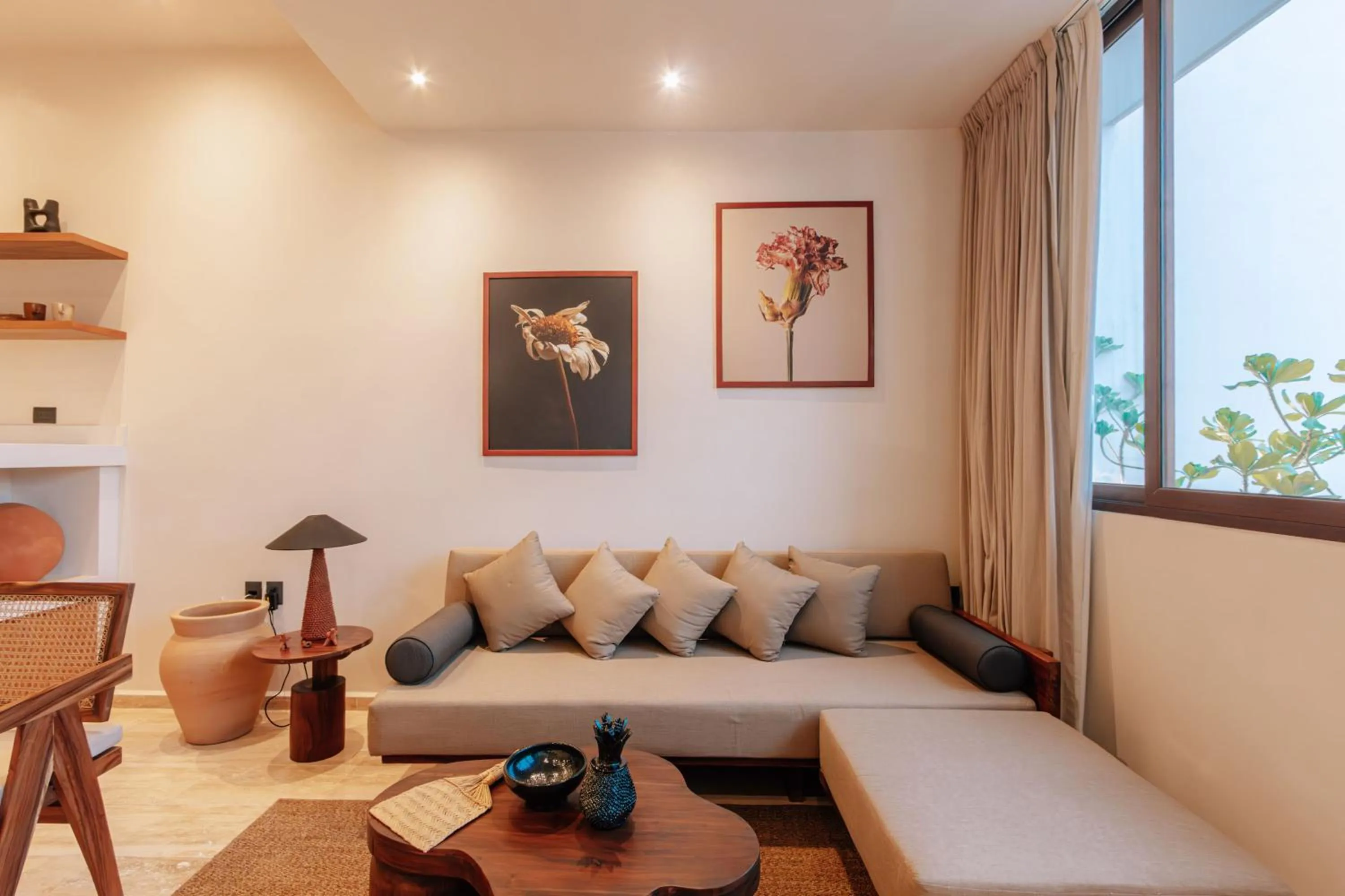 Living room in Hotel Bacab Tulum