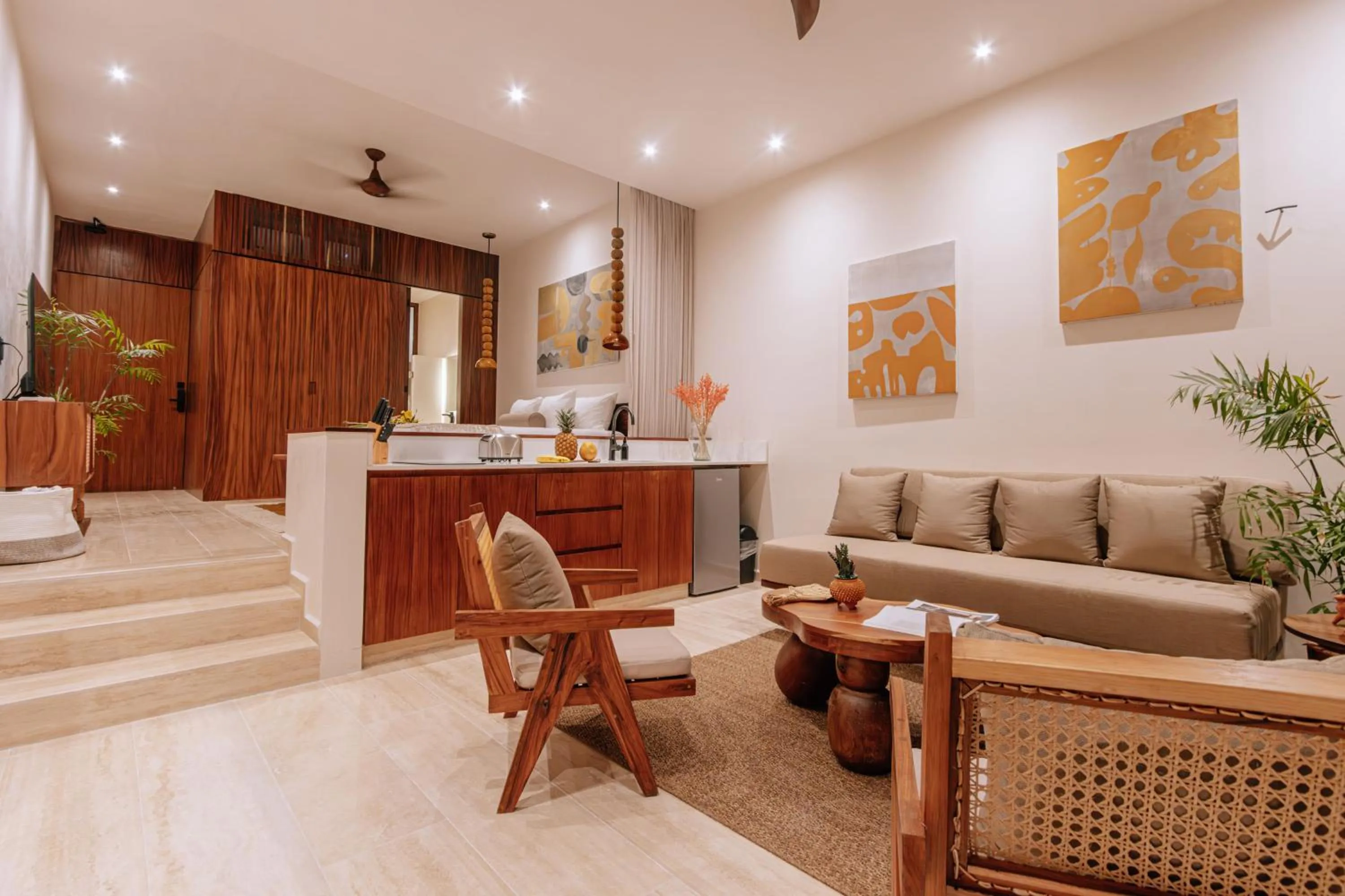 Living room in Hotel Bacab Tulum