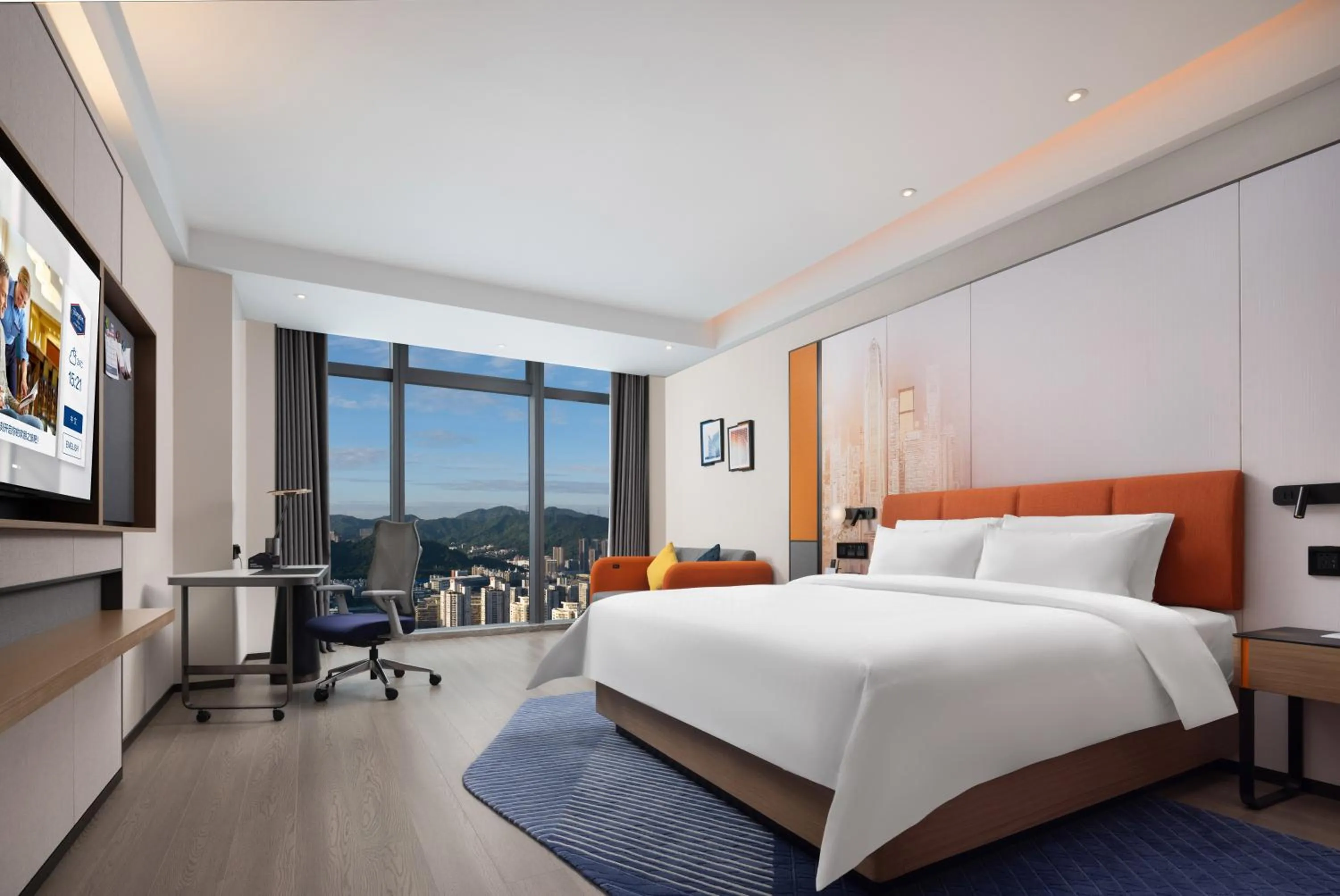 Bed in Hampton by Hilton Shenzhen Futian Huaqiangbei