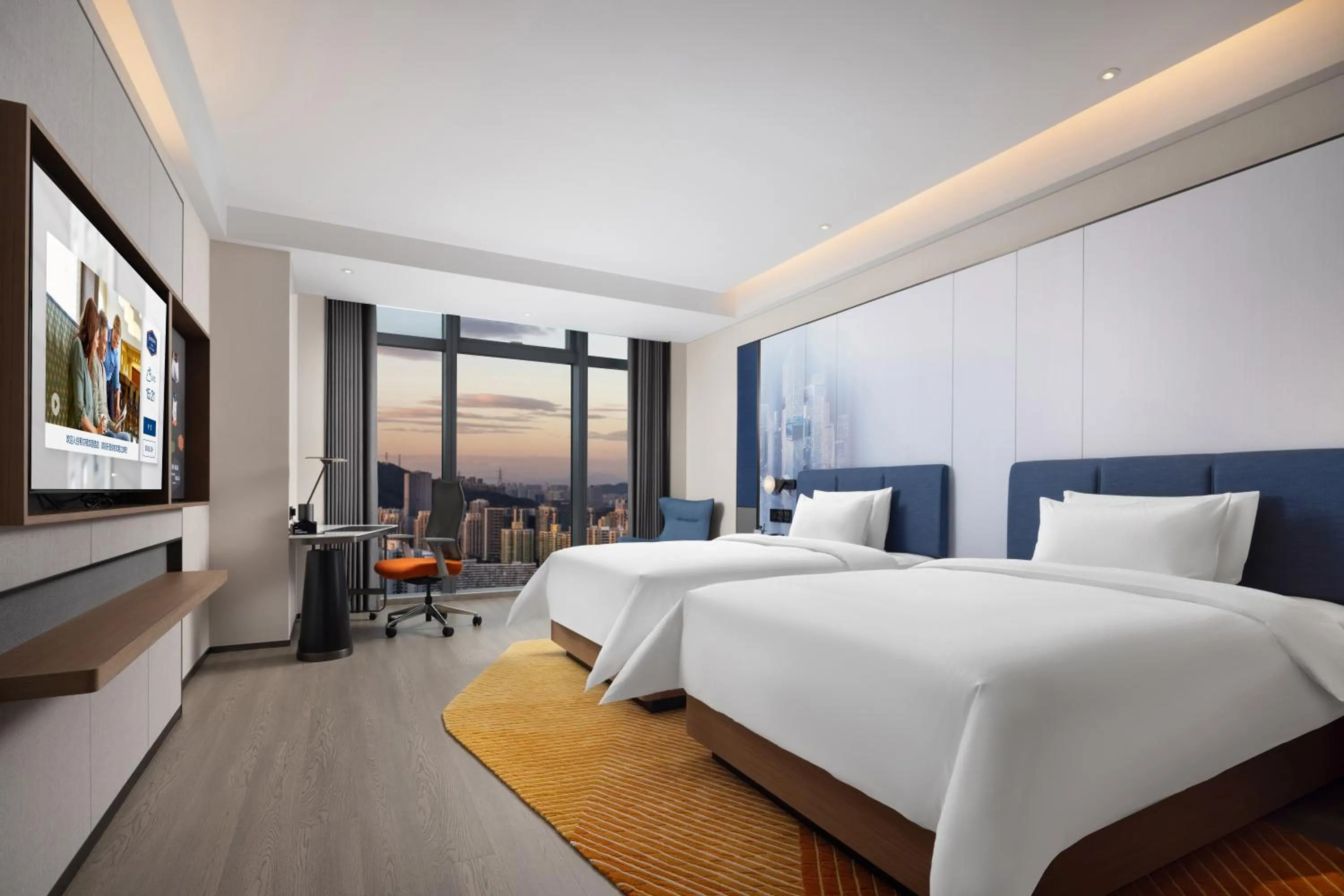 Bed in Hampton by Hilton Shenzhen Futian Huaqiangbei