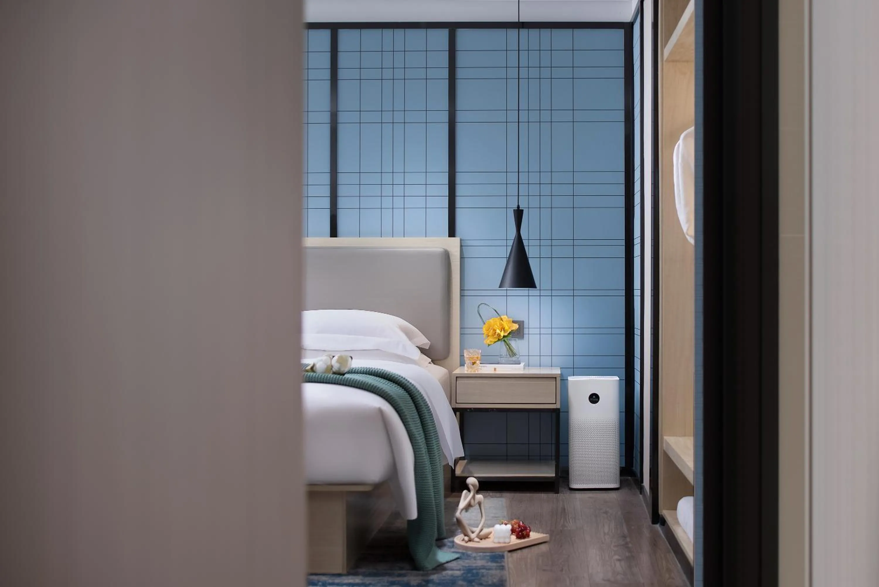 Bed in Echarm International Hotel Guangzhou Beijing Road Pedestrian Street Tianzi Wharf