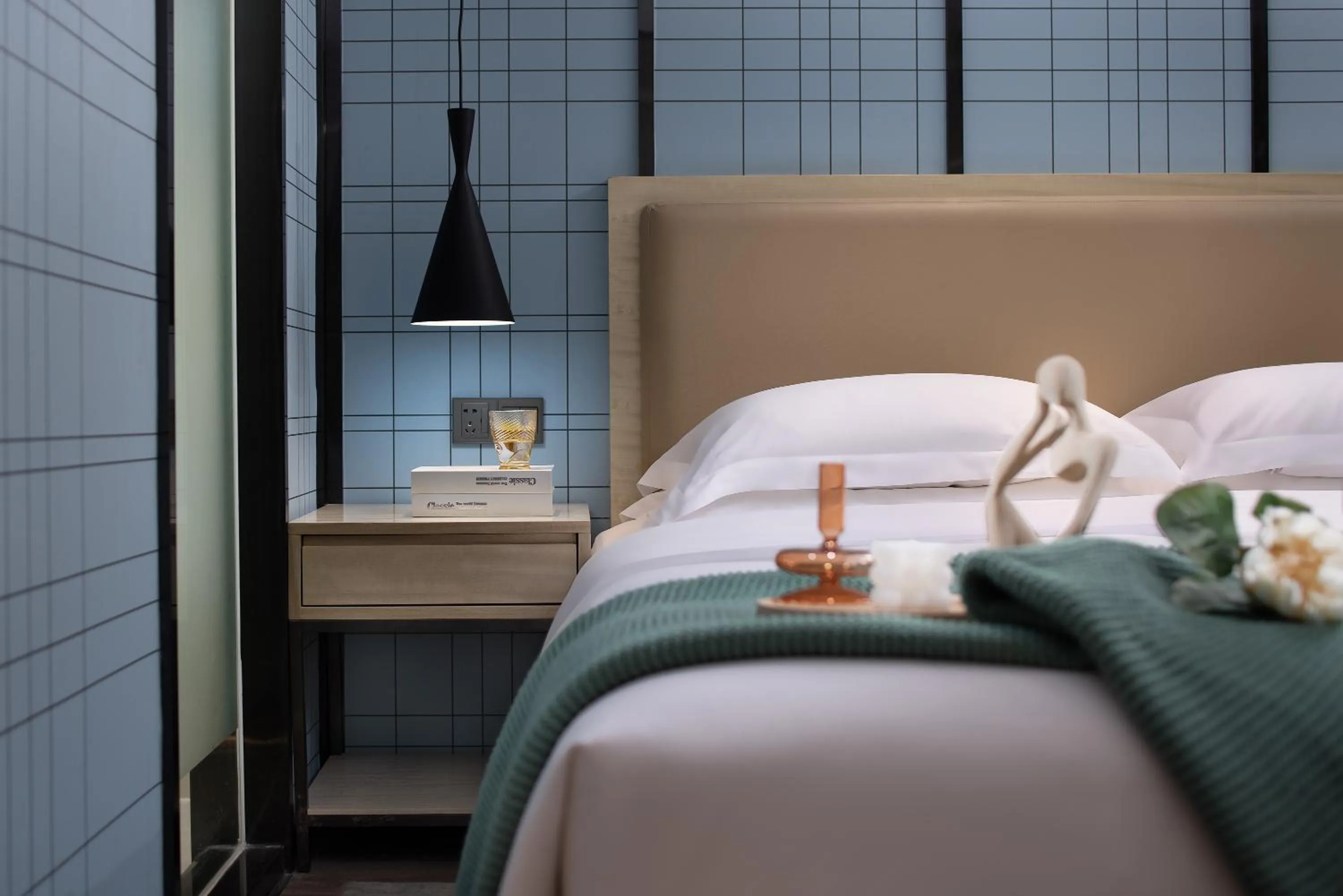 Bed in Echarm International Hotel Guangzhou Beijing Road Pedestrian Street Tianzi Wharf