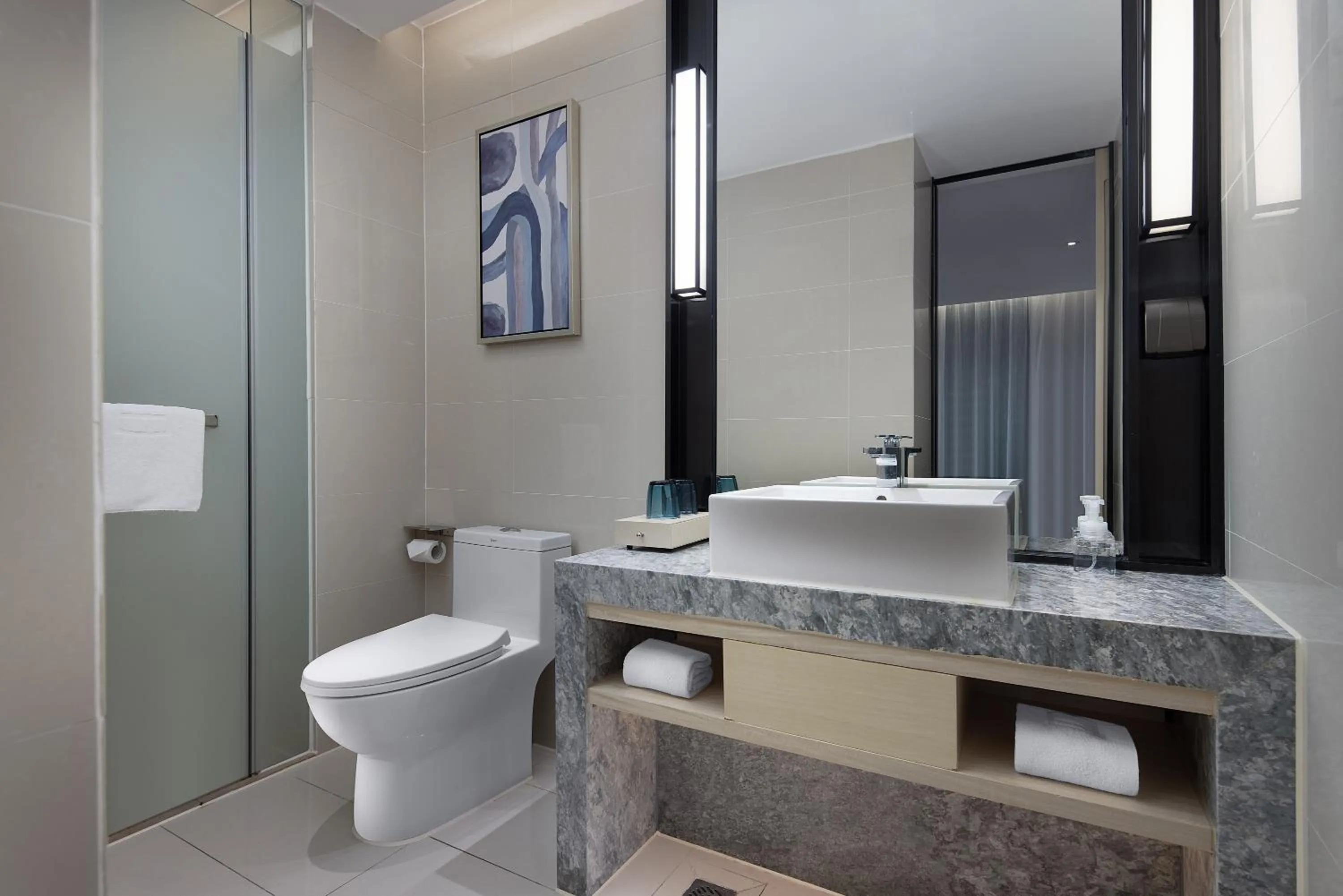 Shower in Echarm International Hotel Guangzhou Beijing Road Pedestrian Street Tianzi Wharf