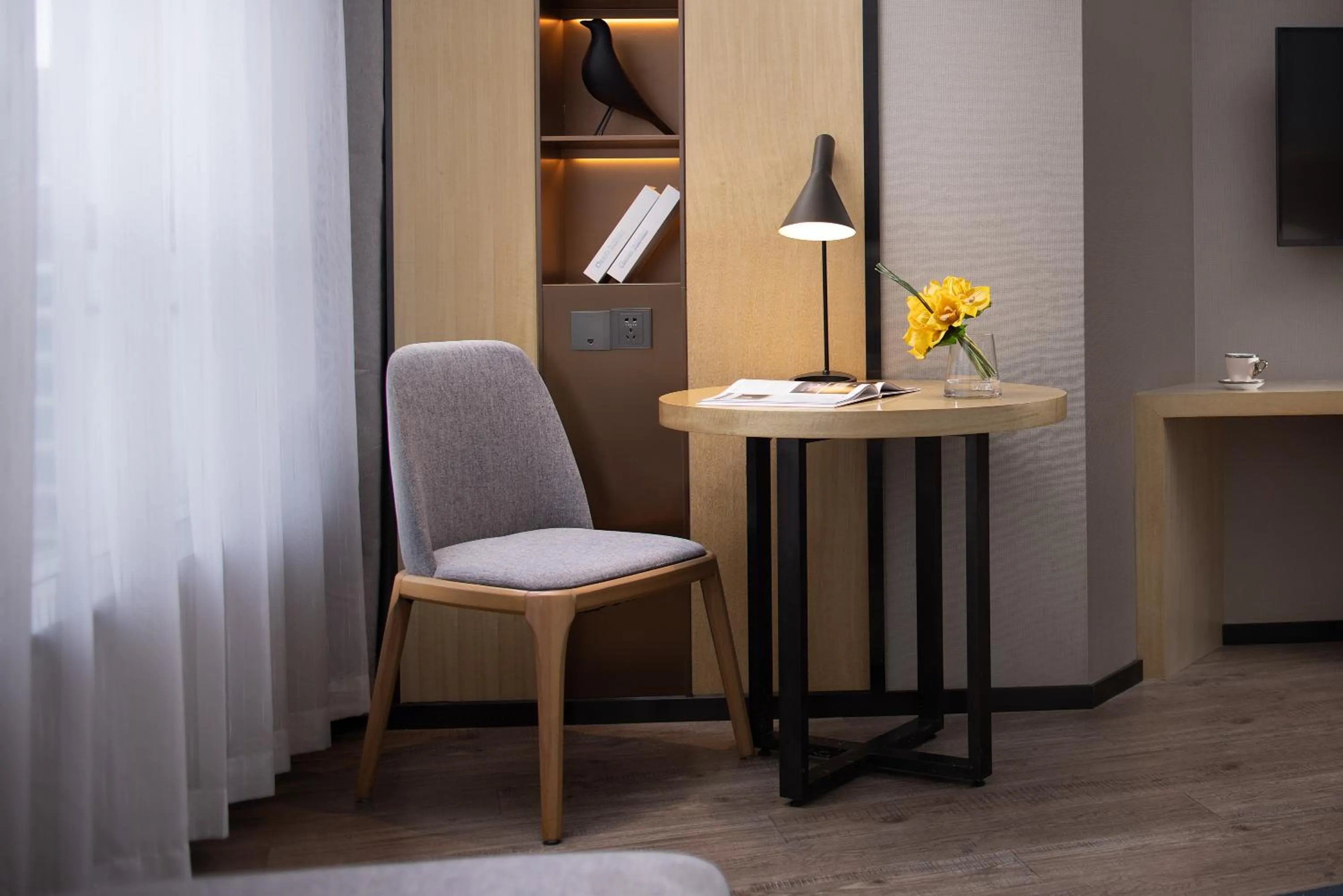 Seating area in Echarm International Hotel Guangzhou Beijing Road Pedestrian Street Tianzi Wharf